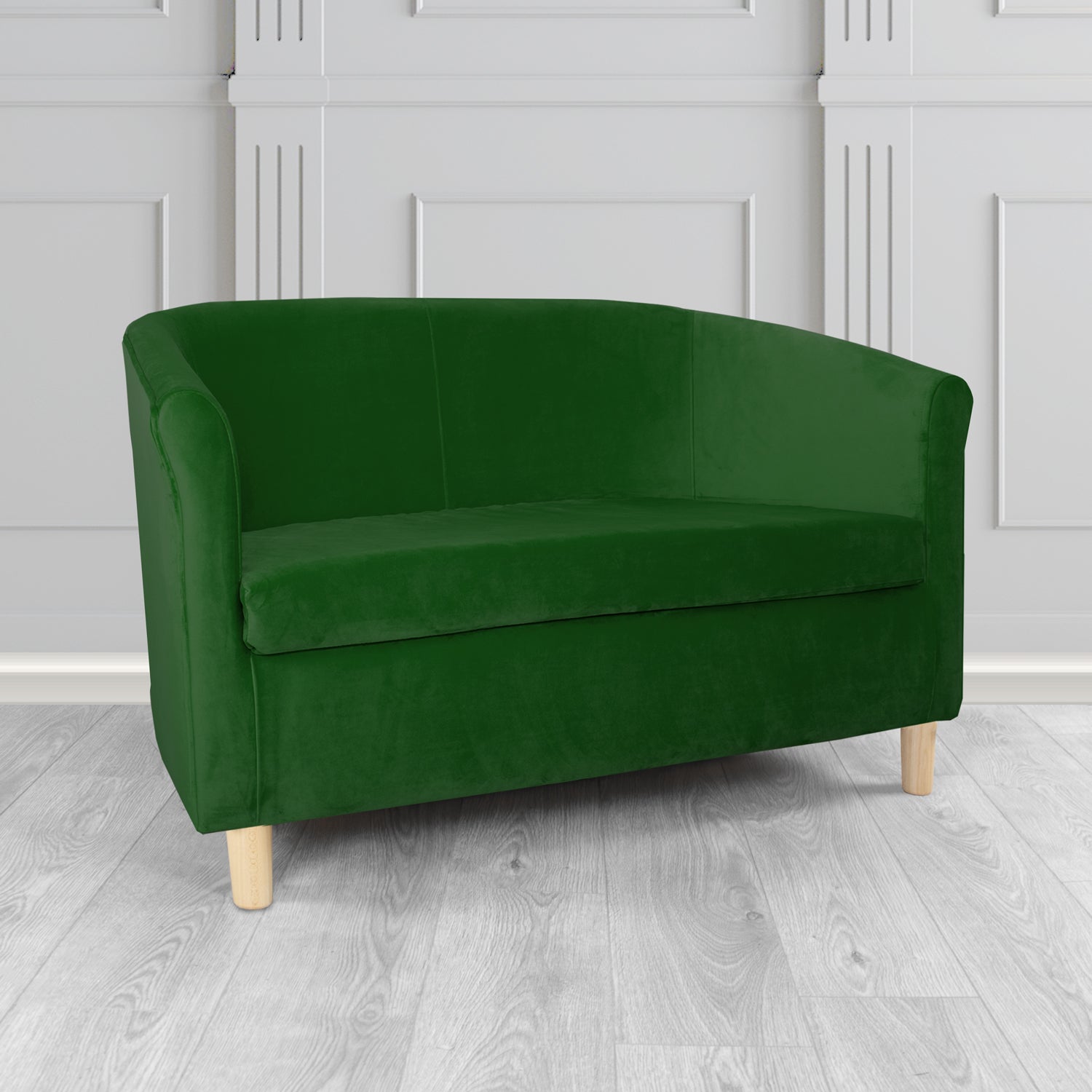 Tuscany 2 Seater Tub Sofa in Villa Nova Atil II Crib 5 Velvet Fabric