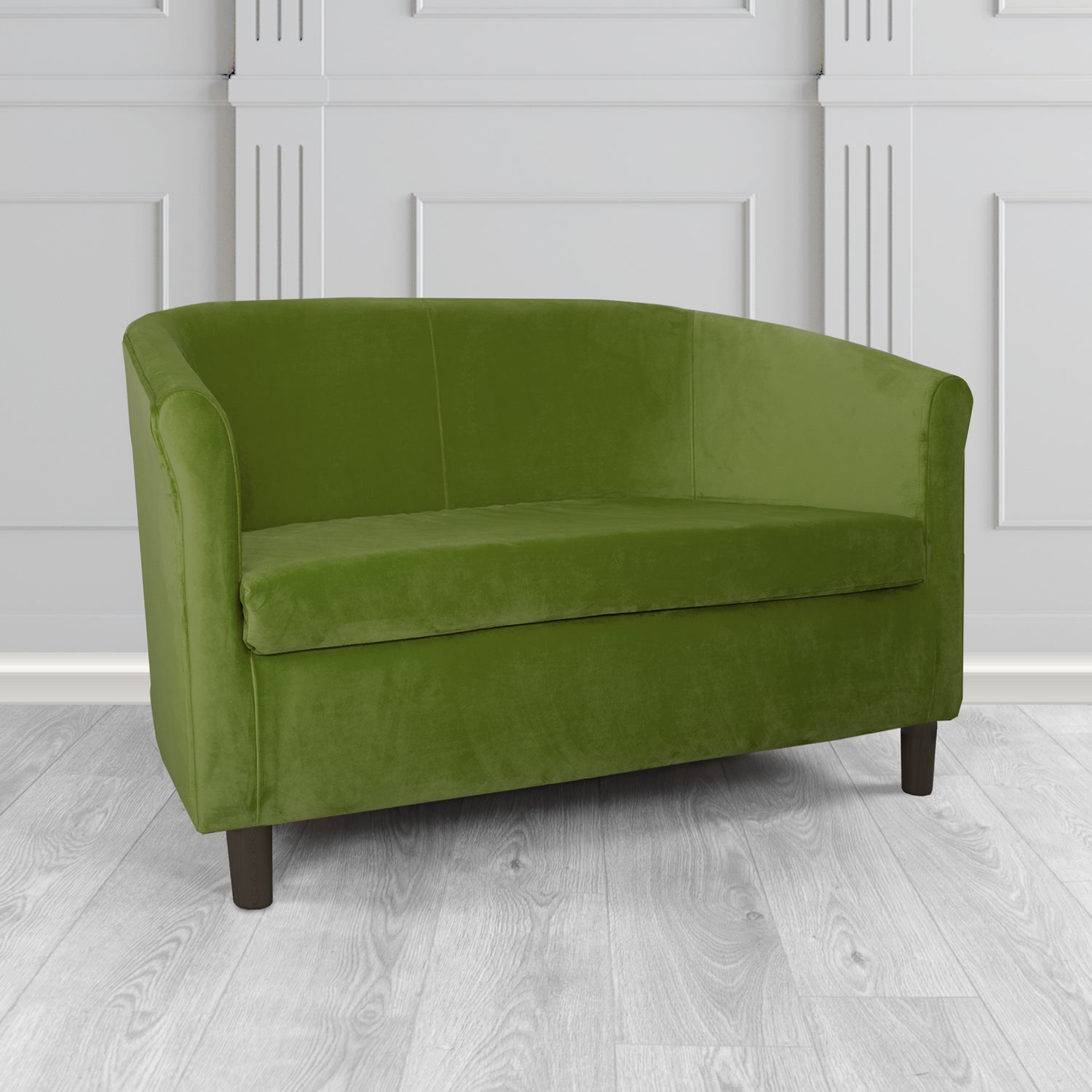 Tuscany 2 Seater Tub Sofa in Villa Nova Atil II Crib 5 Velvet Fabric