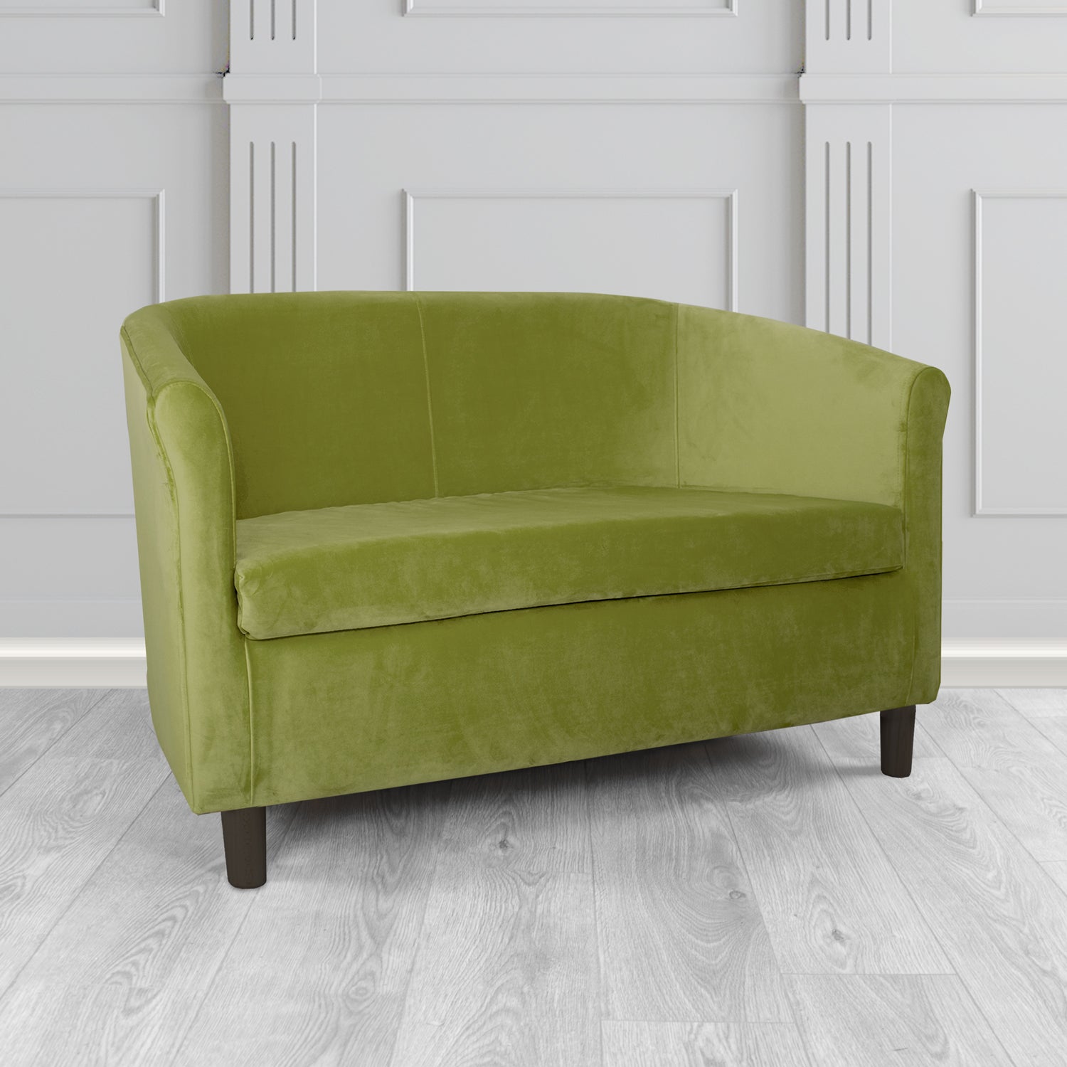 Tuscany 2 Seater Tub Sofa in Villa Nova Atil II Crib 5 Velvet Fabric