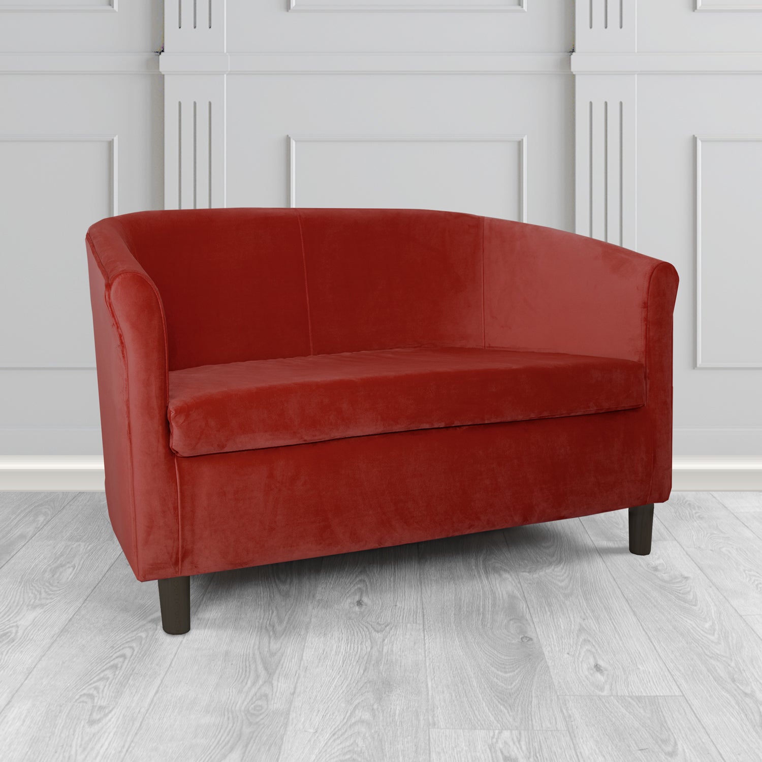 Tuscany 2 Seater Tub Sofa in Villa Nova Atil II Crib 5 Velvet Fabric
