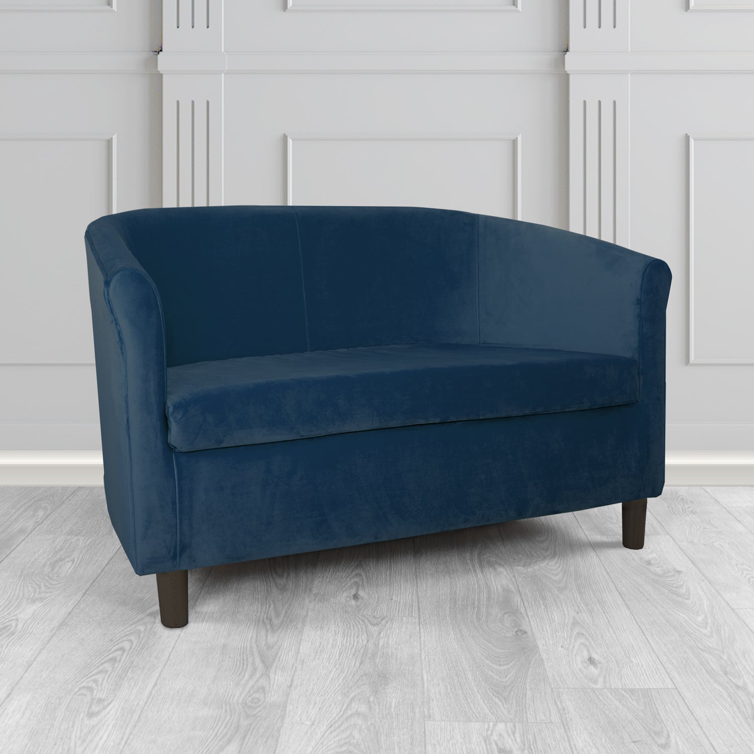 Tuscany 2 Seater Tub Sofa in Villa Nova Atil II Crib 5 Velvet Fabric
