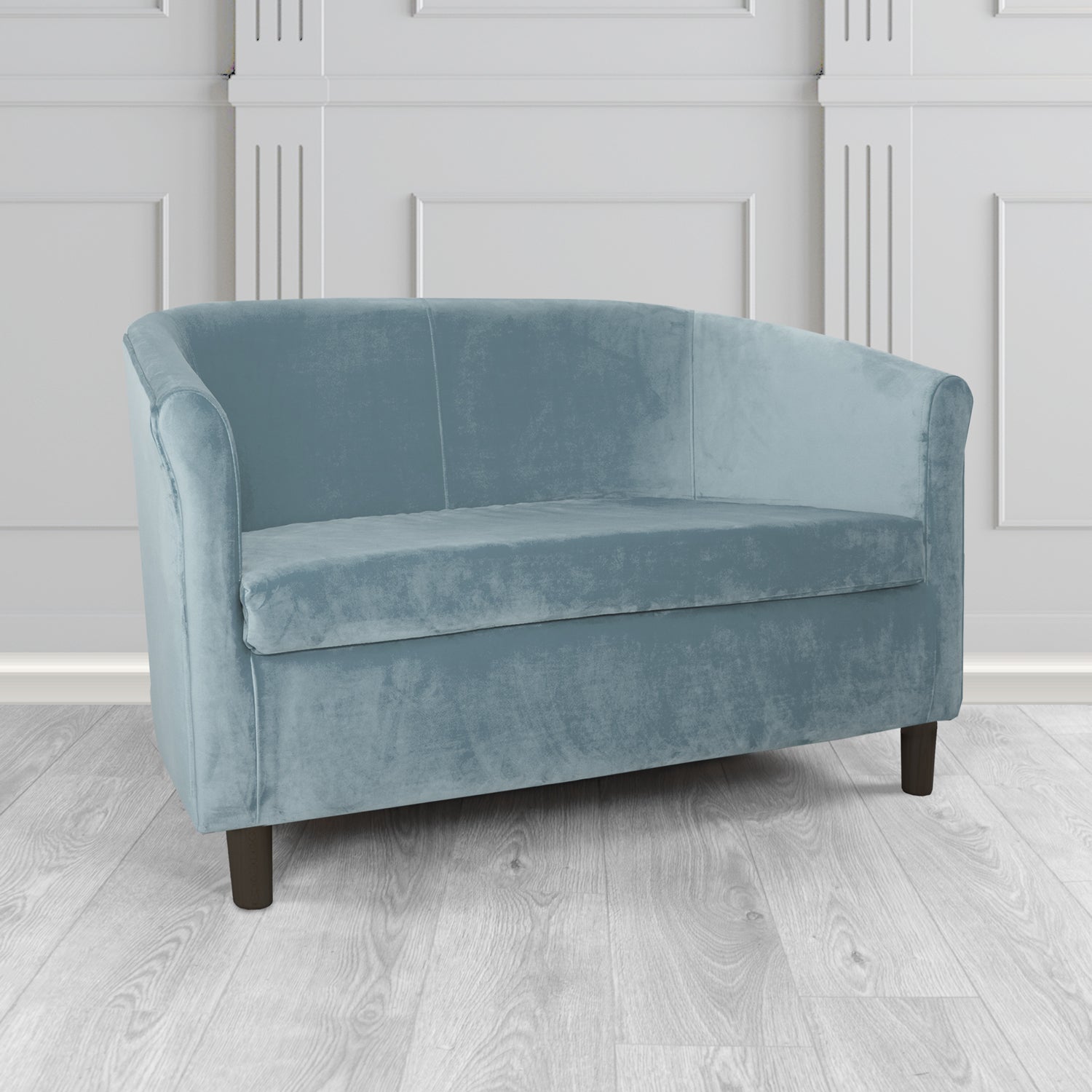 Tuscany 2 Seater Tub Sofa in Villa Nova Atil II Crib 5 Velvet Fabric