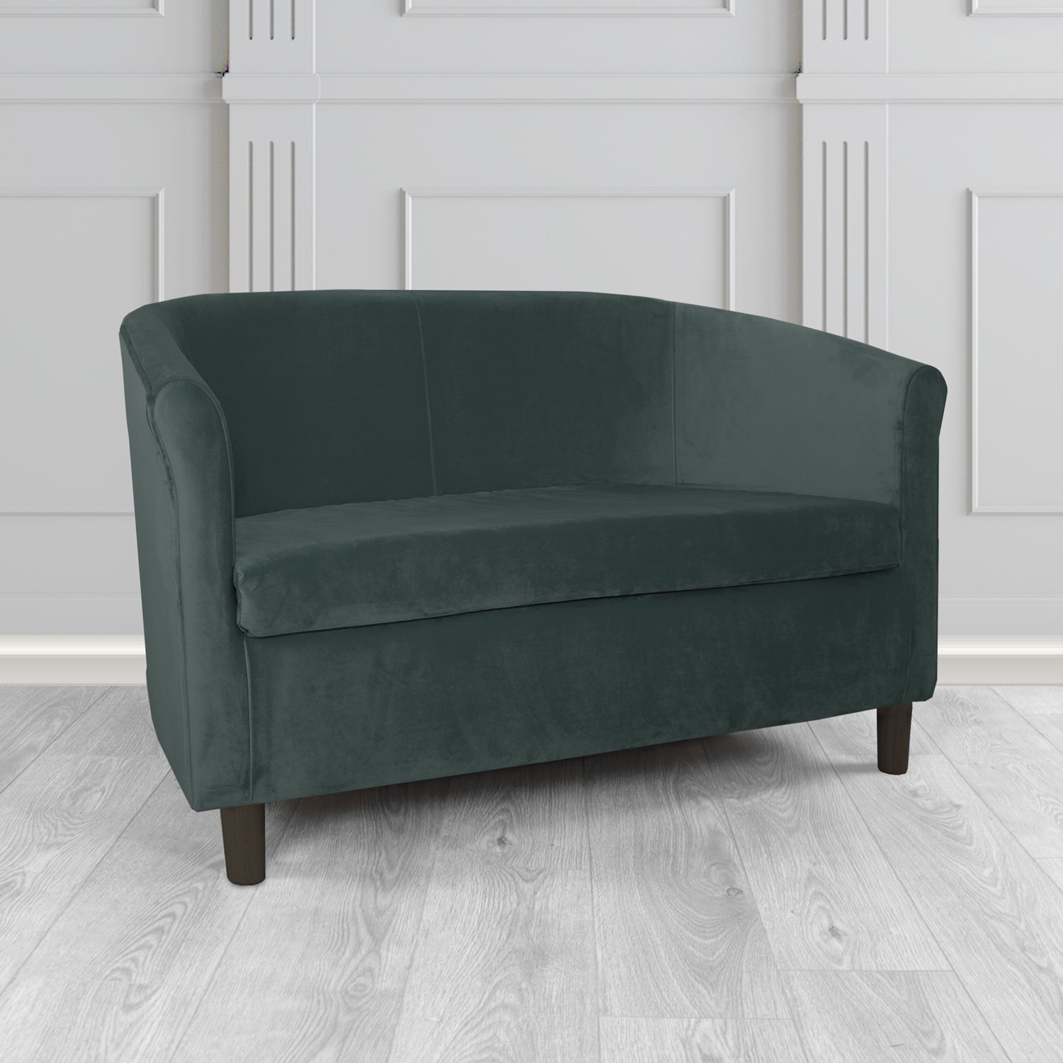 Tuscany 2 Seater Tub Sofa in Villa Nova Atil II Crib 5 Velvet Fabric