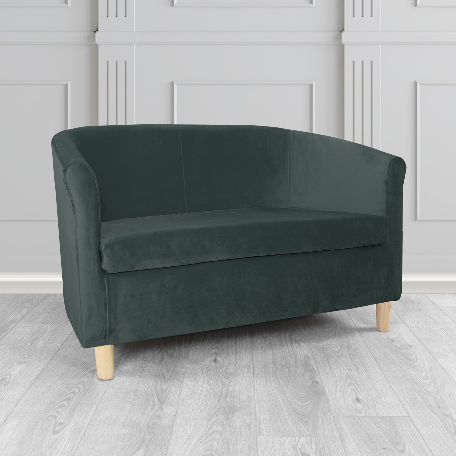 Tuscany 2 Seater Tub Sofa in Villa Nova Atil II Crib 5 Velvet Fabric