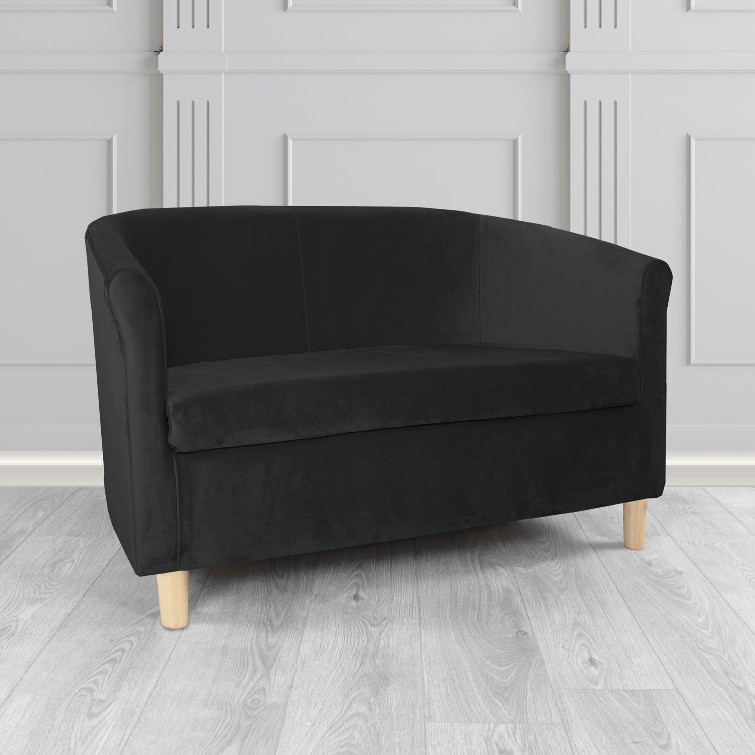 Tuscany 2 Seater Tub Sofa in Villa Nova Atil II Crib 5 Velvet Fabric