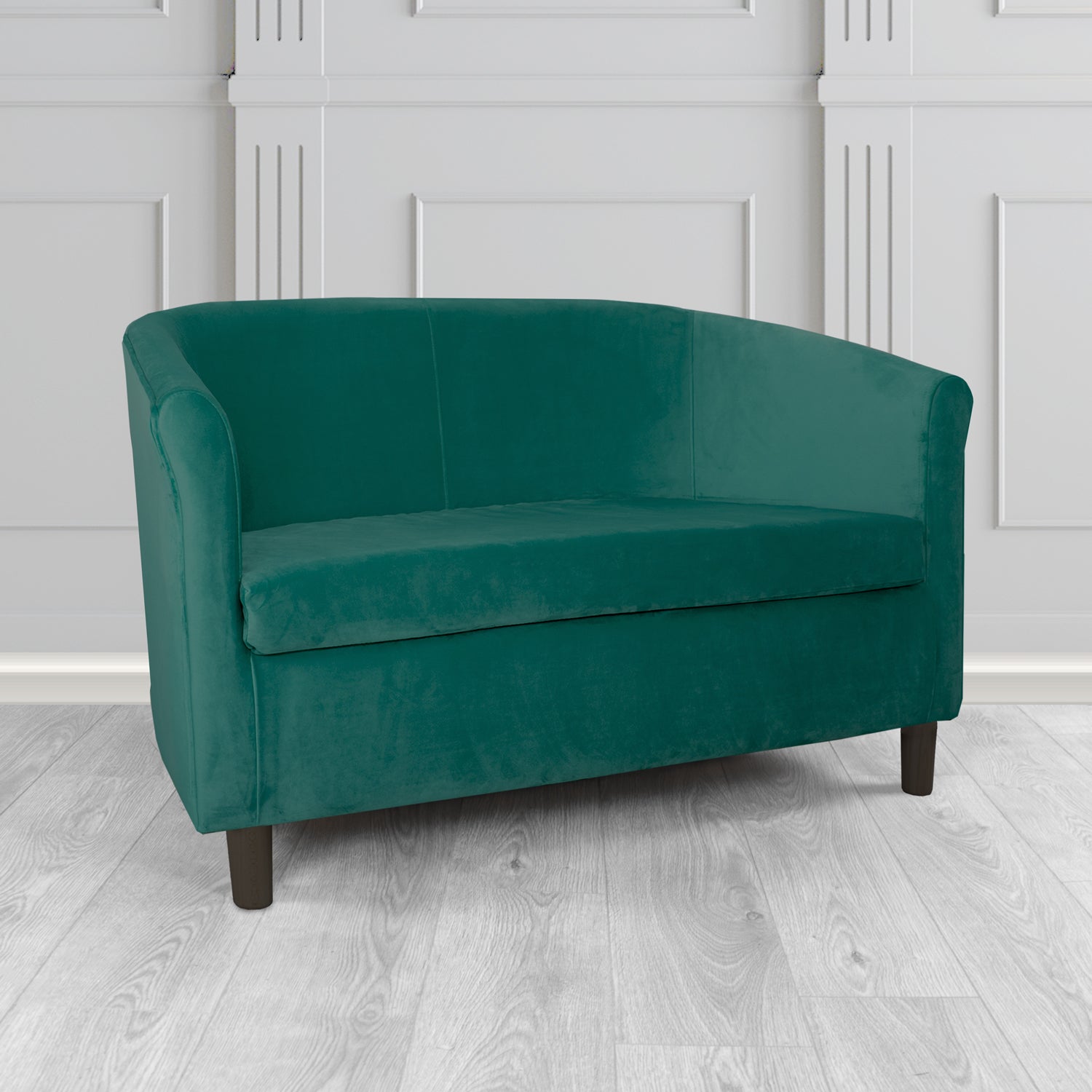 Tuscany 2 Seater Tub Sofa in Villa Nova Atil II Crib 5 Velvet Fabric
