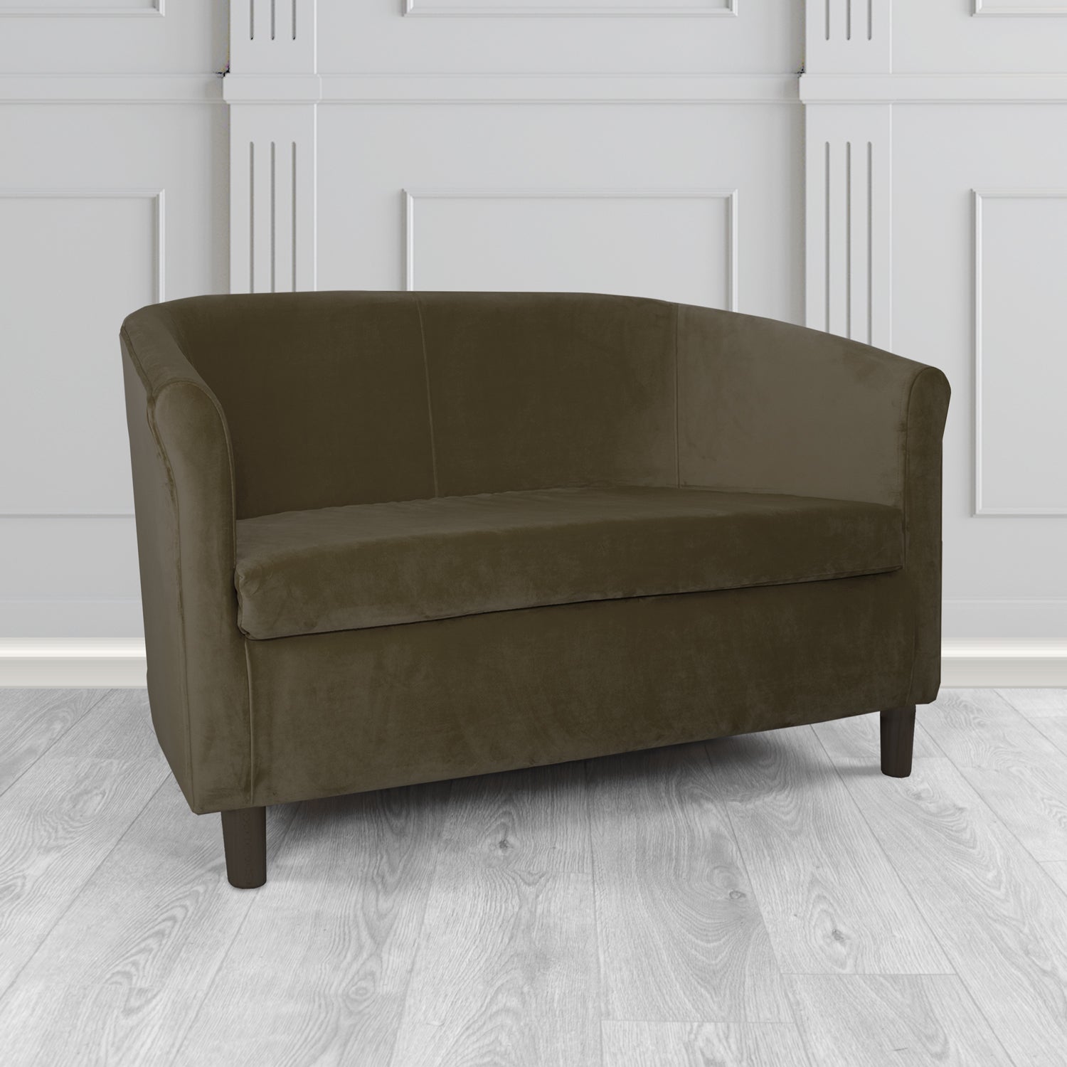 Tuscany 2 Seater Tub Sofa in Villa Nova Atil II Crib 5 Velvet Fabric