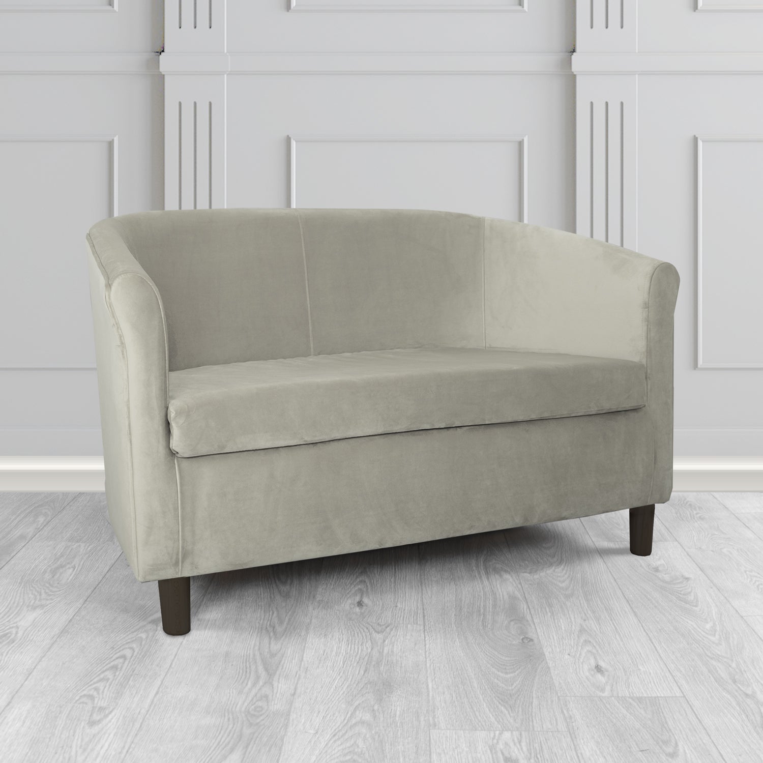 Tuscany 2 Seater Tub Sofa in Villa Nova Atil II Crib 5 Velvet Fabric