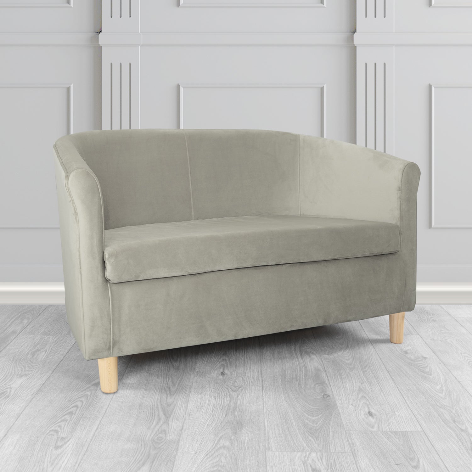 Tuscany 2 Seater Tub Sofa in Villa Nova Atil II Crib 5 Velvet Fabric