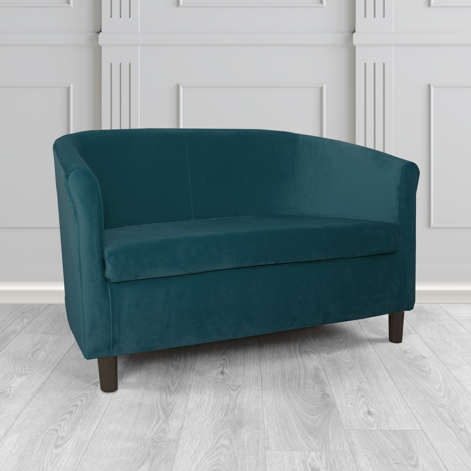 Tuscany 2 Seater Tub Sofa in Villa Nova Atil II Crib 5 Velvet Fabric