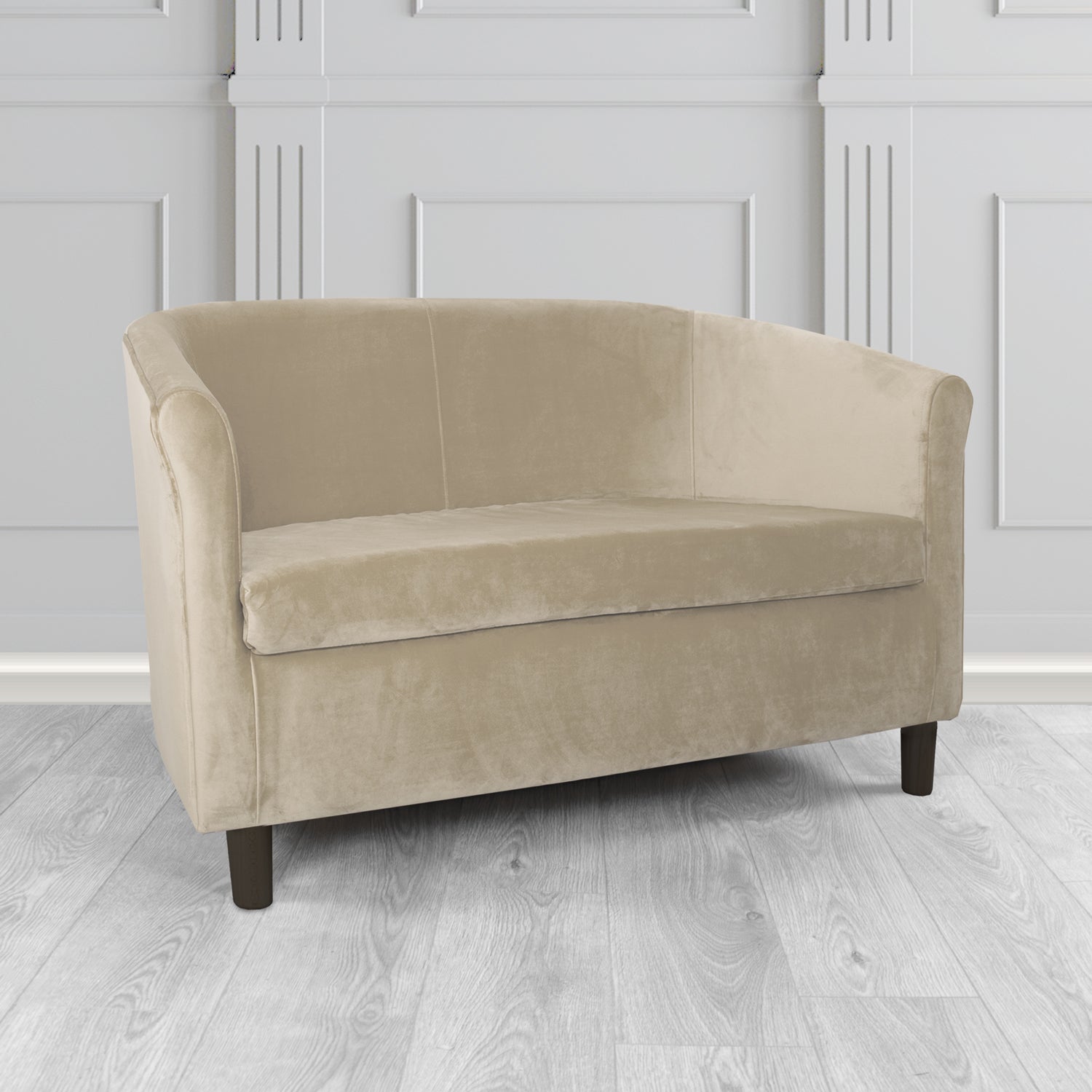 Tuscany 2 Seater Tub Sofa in Villa Nova Atil II Crib 5 Velvet Fabric