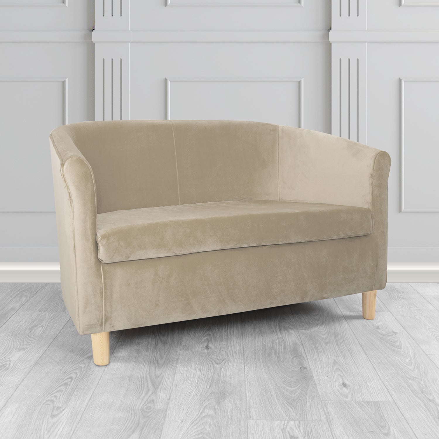 Tuscany 2 Seater Tub Sofa in Villa Nova Atil II Crib 5 Velvet Fabric