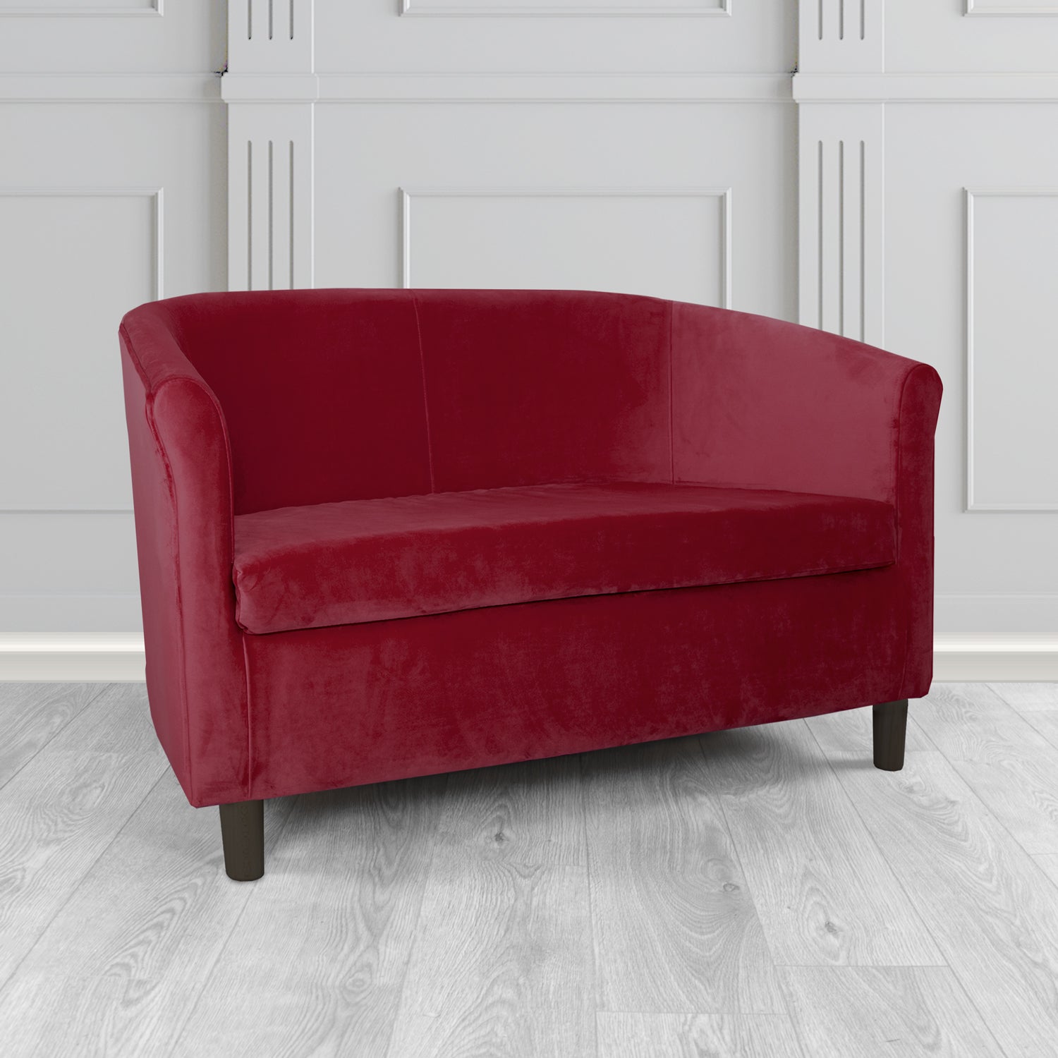 Tuscany 2 Seater Tub Sofa in Villa Nova Atil II Crib 5 Velvet Fabric