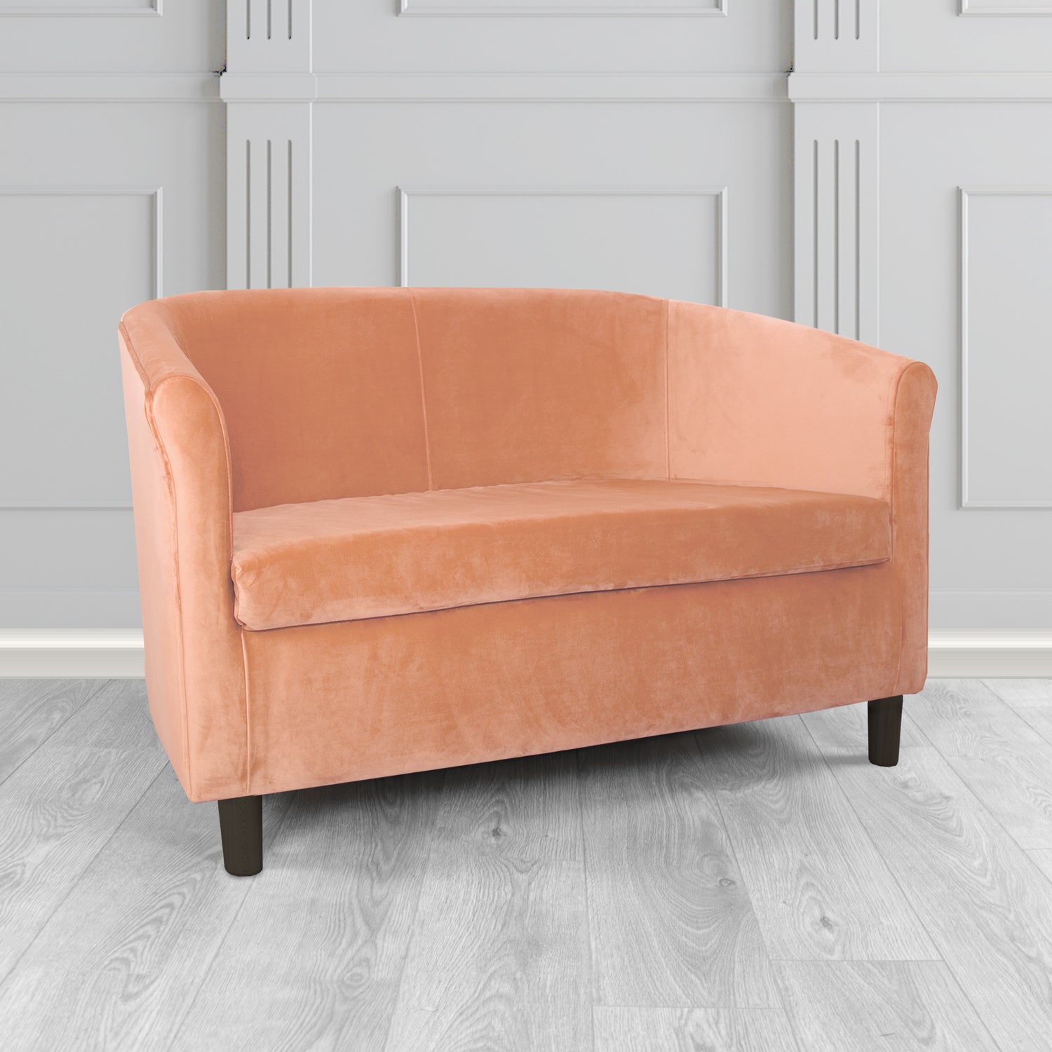 Tuscany 2 Seater Tub Sofa in Villa Nova Atil II Crib 5 Velvet Fabric