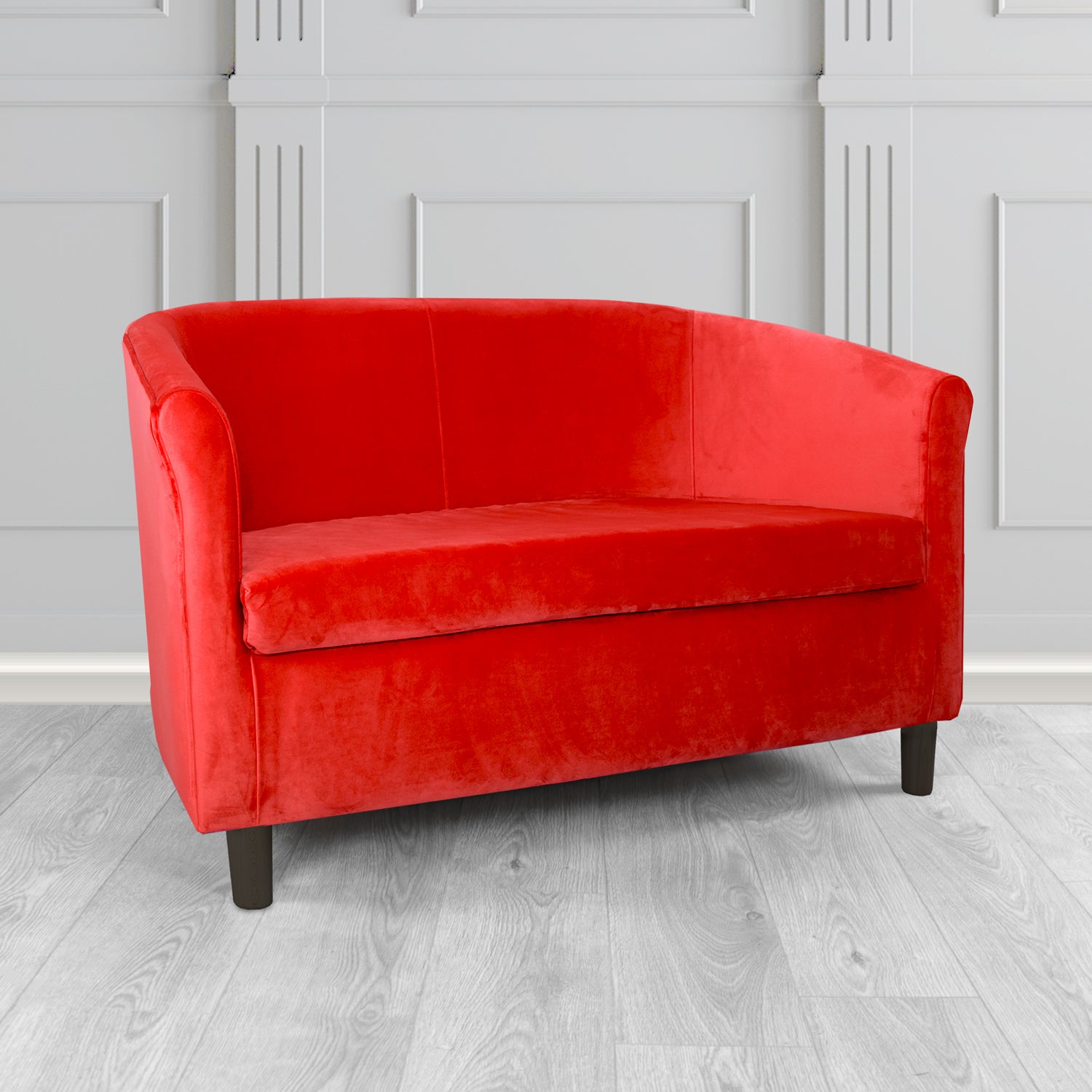 Tuscany 2 Seater Tub Sofa in Villa Nova Atil II Crib 5 Velvet Fabric