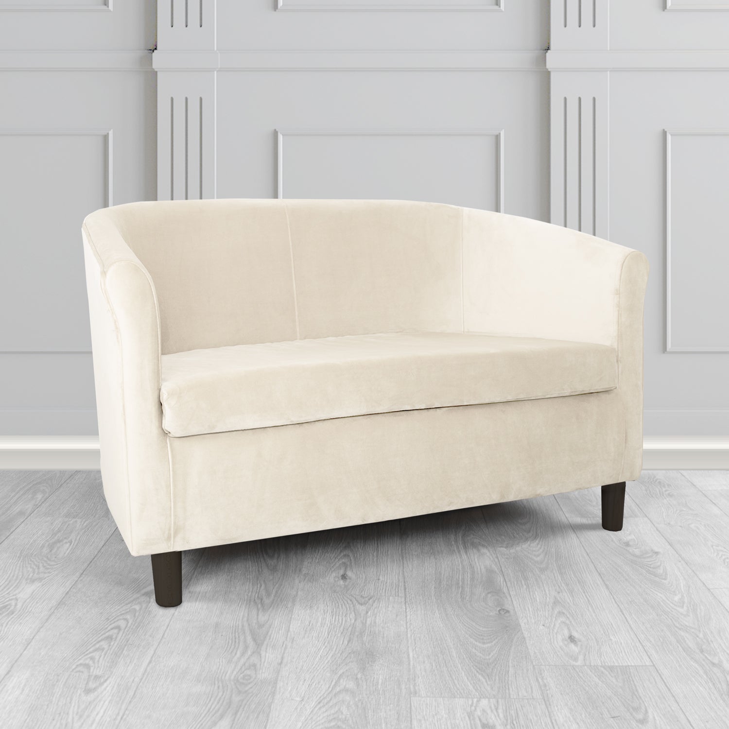 Tuscany 2 Seater Tub Sofa in Villa Nova Atil II Crib 5 Velvet Fabric