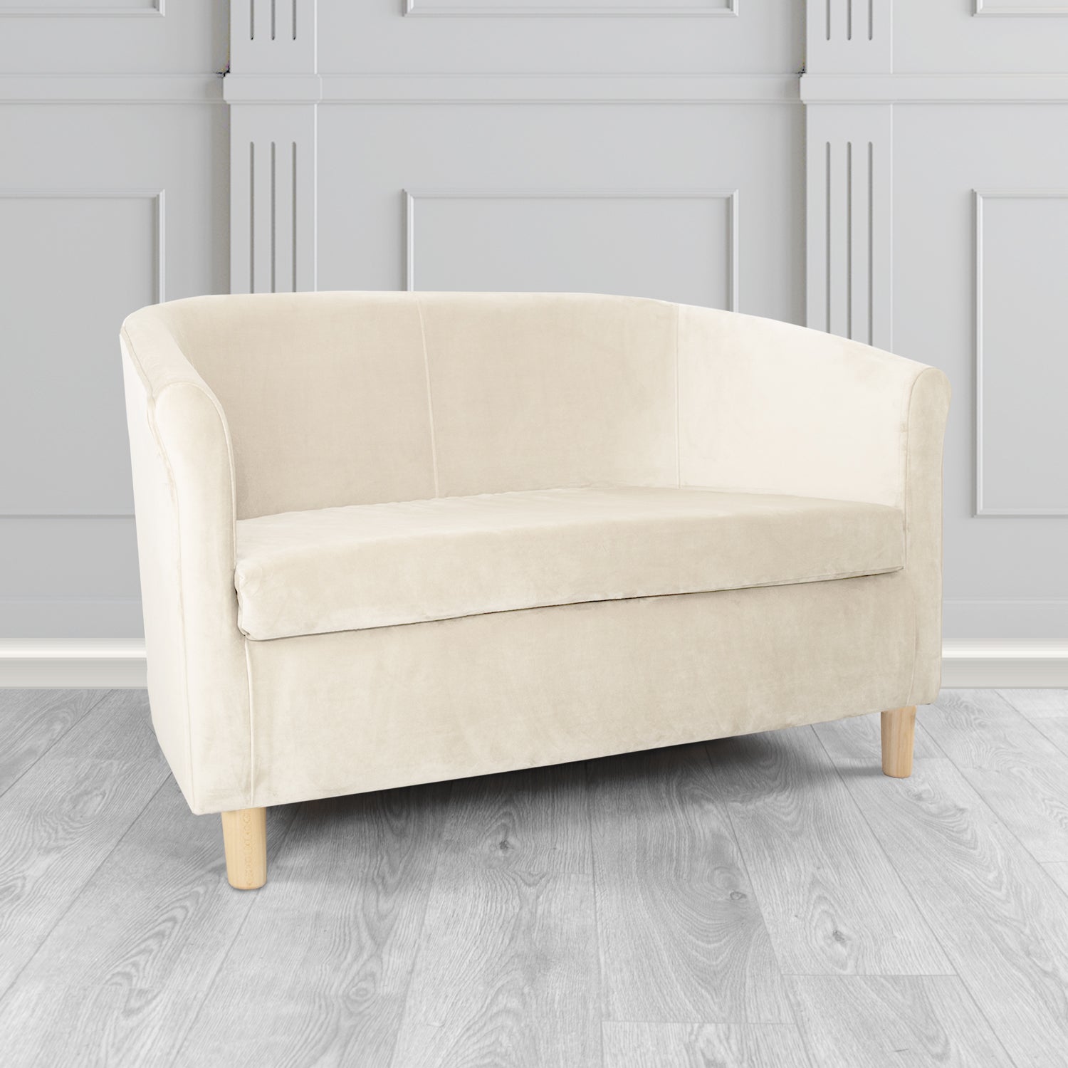 Tuscany 2 Seater Tub Sofa in Villa Nova Atil II Crib 5 Velvet Fabric