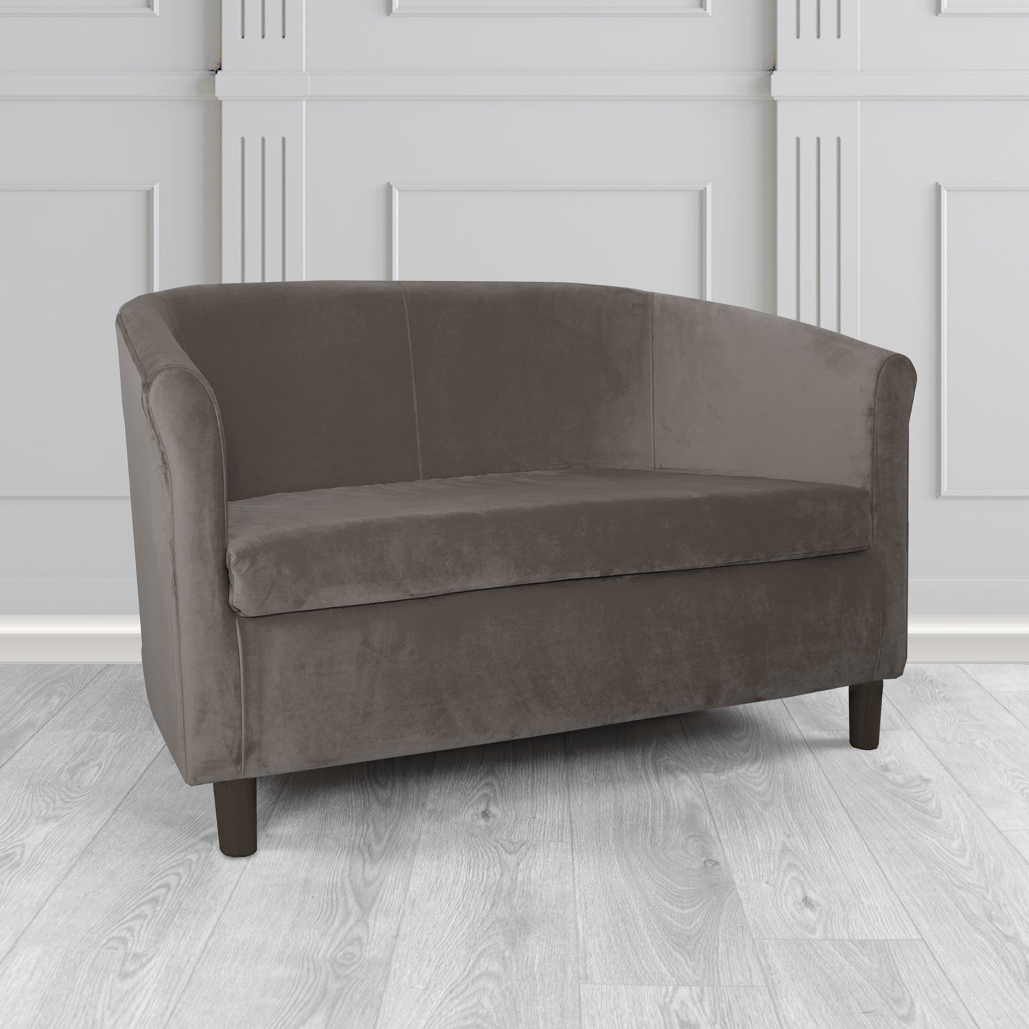 Tuscany 2 Seater Tub Sofa in Villa Nova Atil II Crib 5 Velvet Fabric
