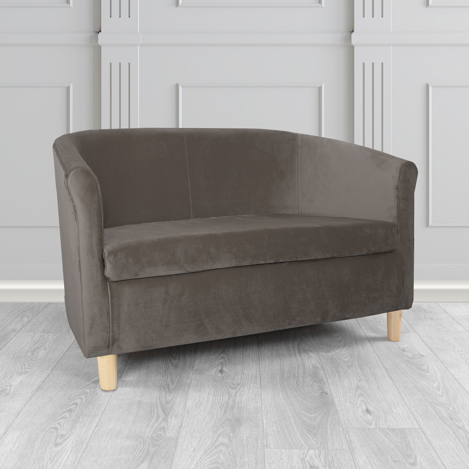 Tuscany 2 Seater Tub Sofa in Villa Nova Atil II Crib 5 Velvet Fabric