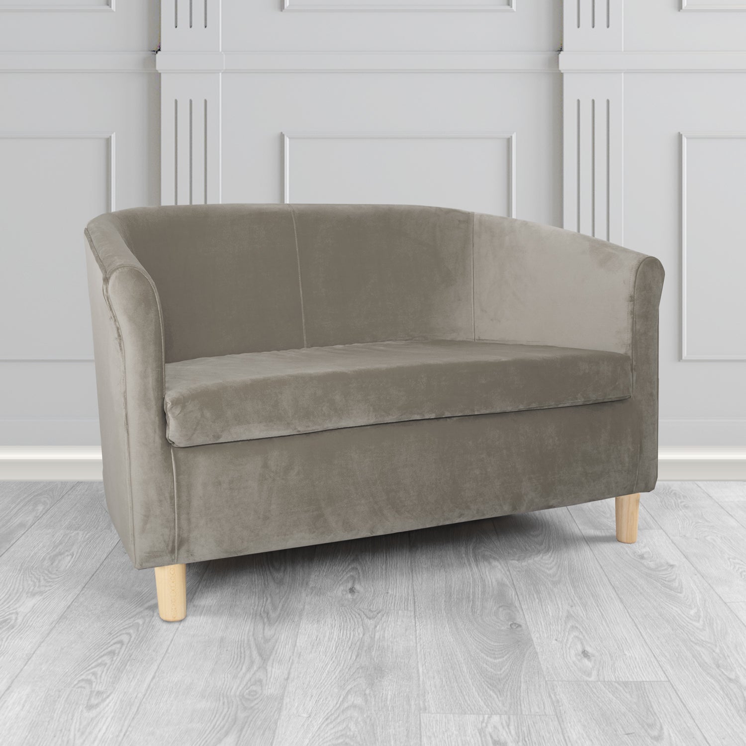 Tuscany 2 Seater Tub Sofa in Villa Nova Atil II Crib 5 Velvet Fabric
