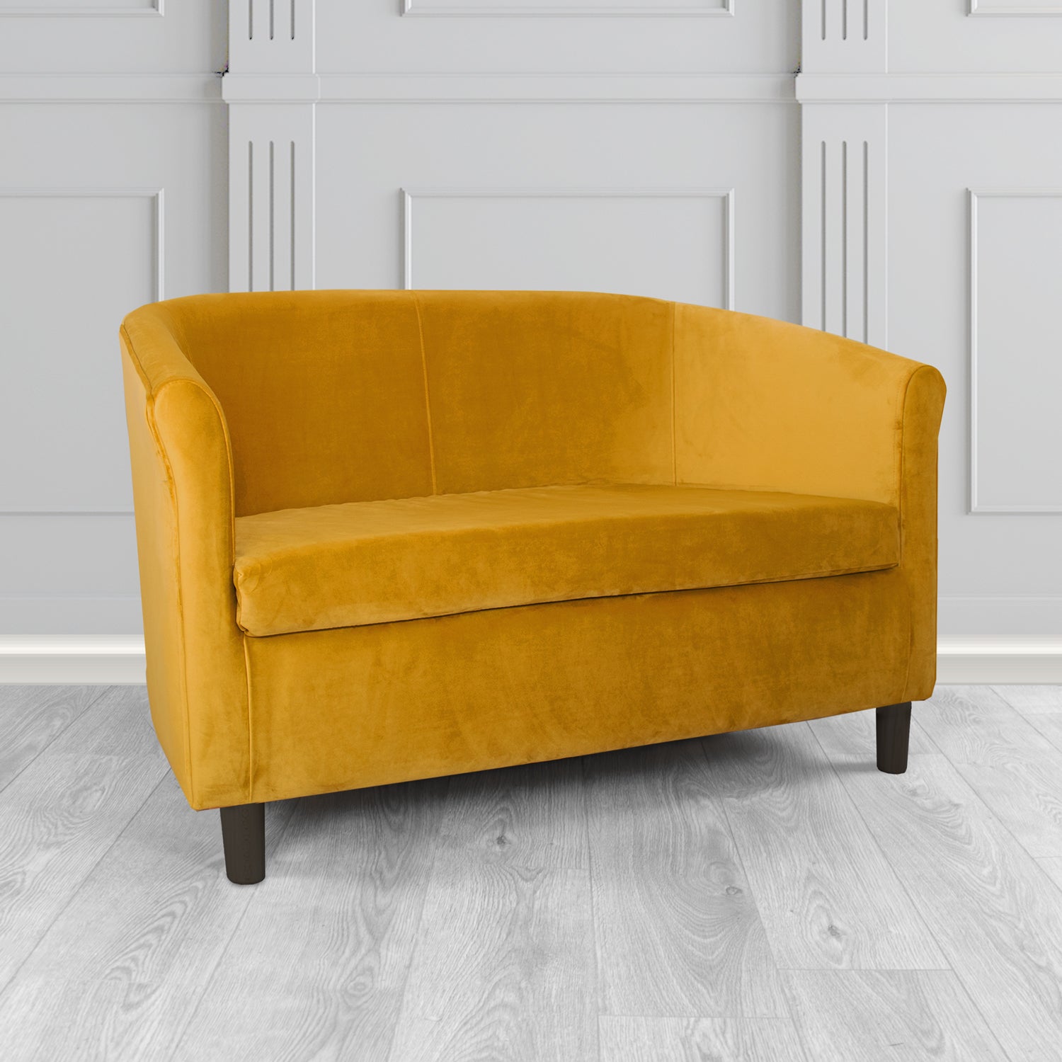 Tuscany 2 Seater Tub Sofa in Villa Nova Atil II Crib 5 Velvet Fabric