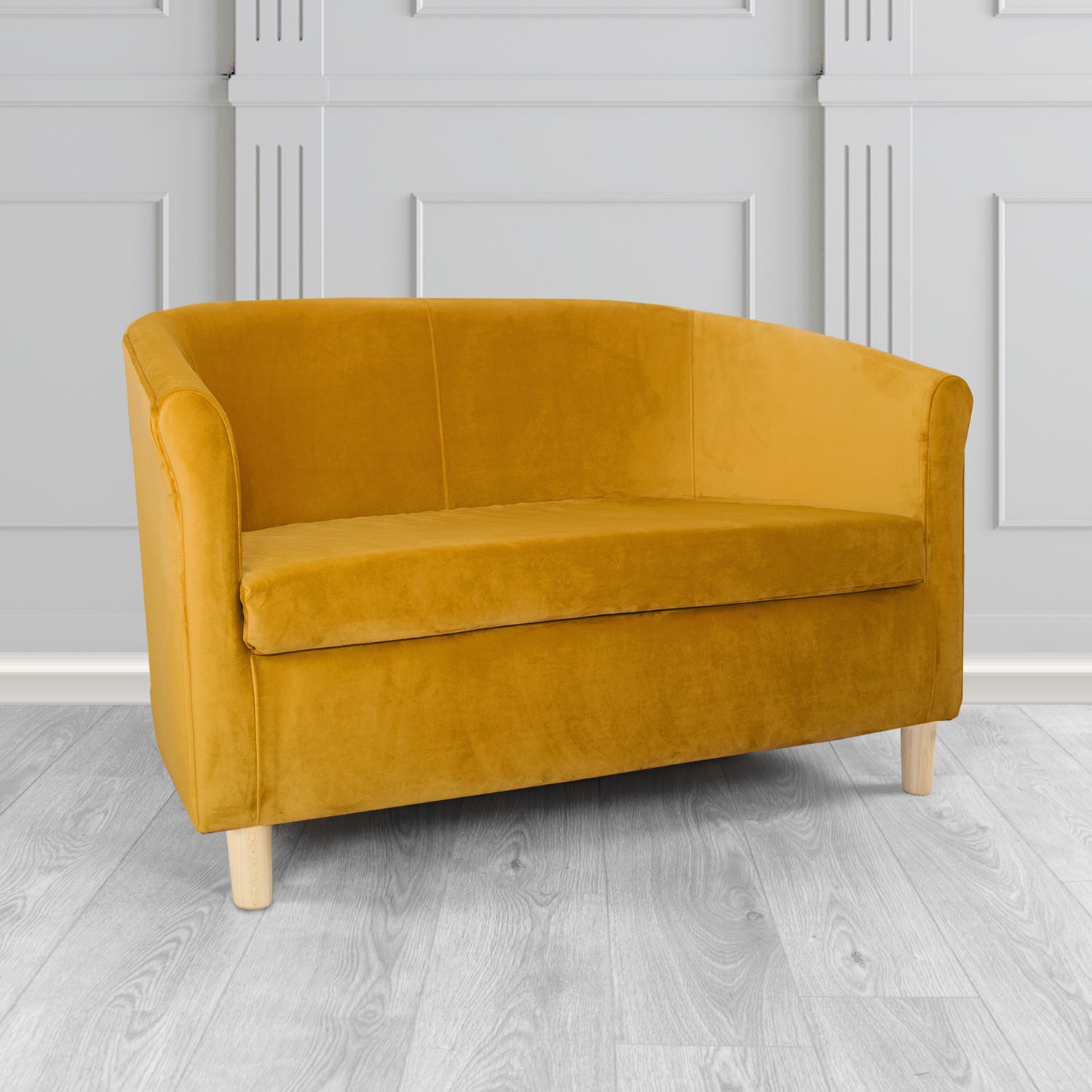Tuscany 2 Seater Tub Sofa in Villa Nova Atil II Crib 5 Velvet Fabric