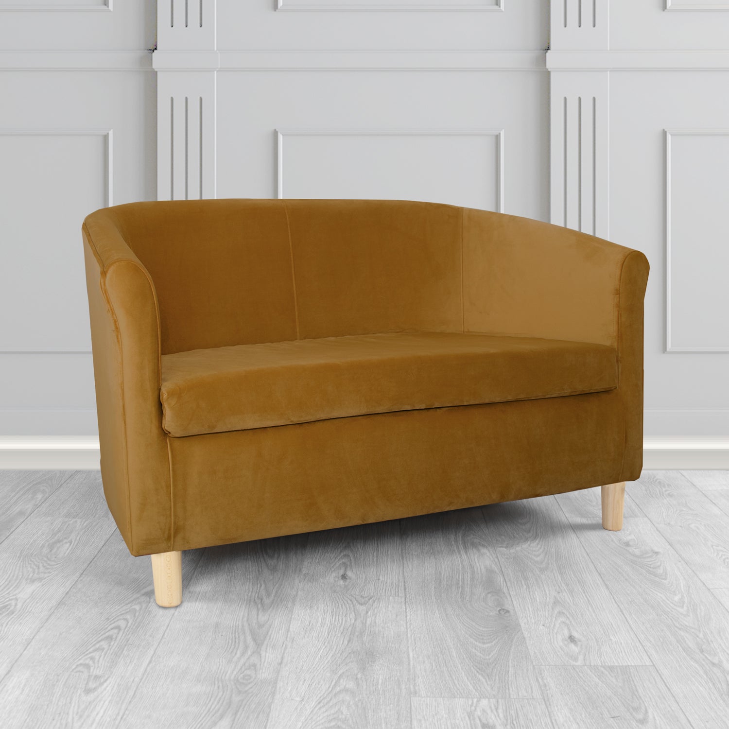 Tuscany 2 Seater Tub Sofa in Villa Nova Atil II Crib 5 Velvet Fabric