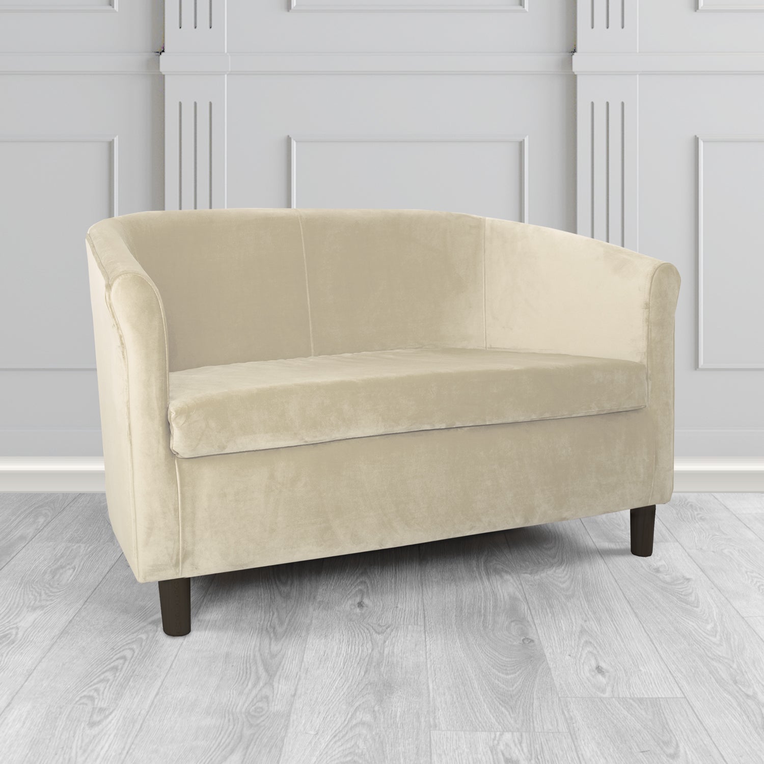 Tuscany 2 Seater Tub Sofa in Villa Nova Atil II Crib 5 Velvet Fabric