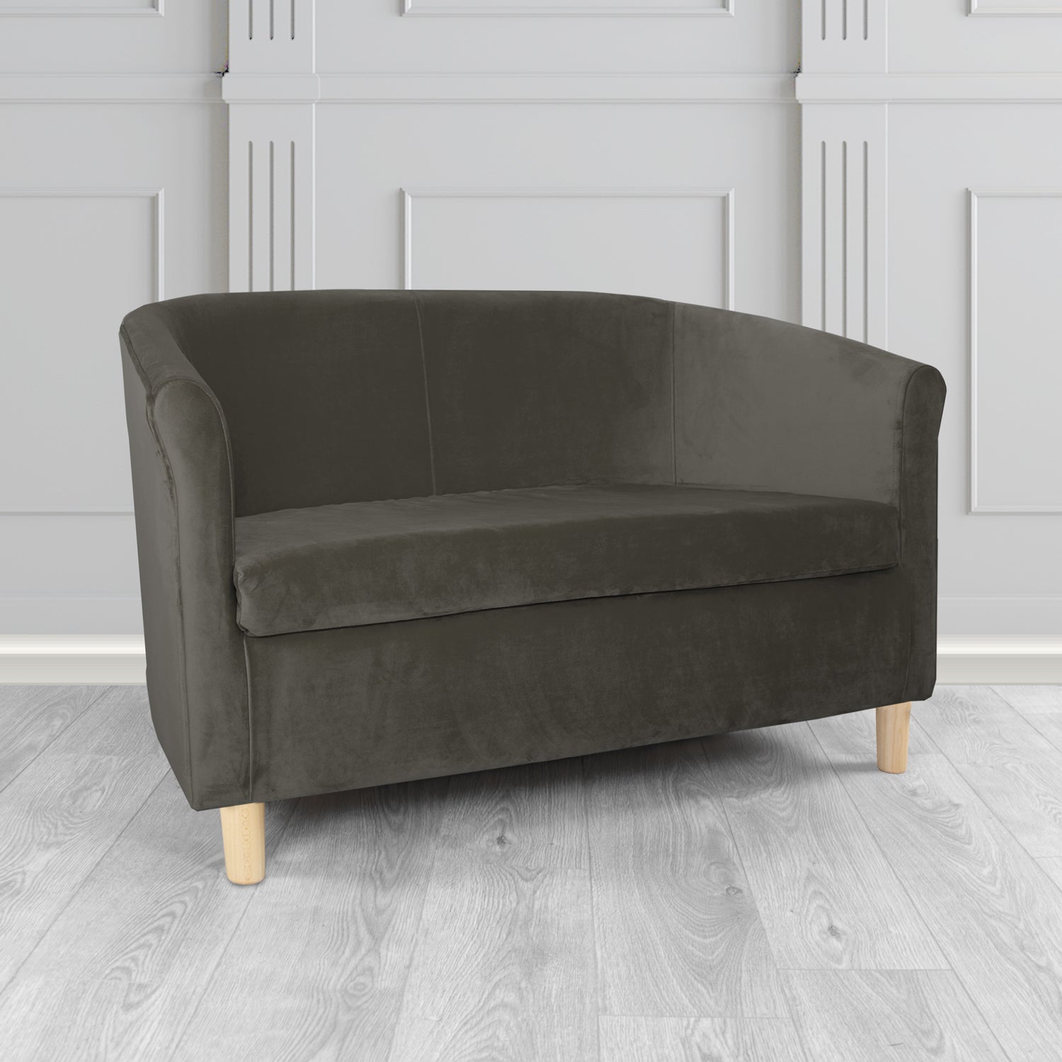 Tuscany 2 Seater Tub Sofa in Villa Nova Atil II Crib 5 Velvet Fabric