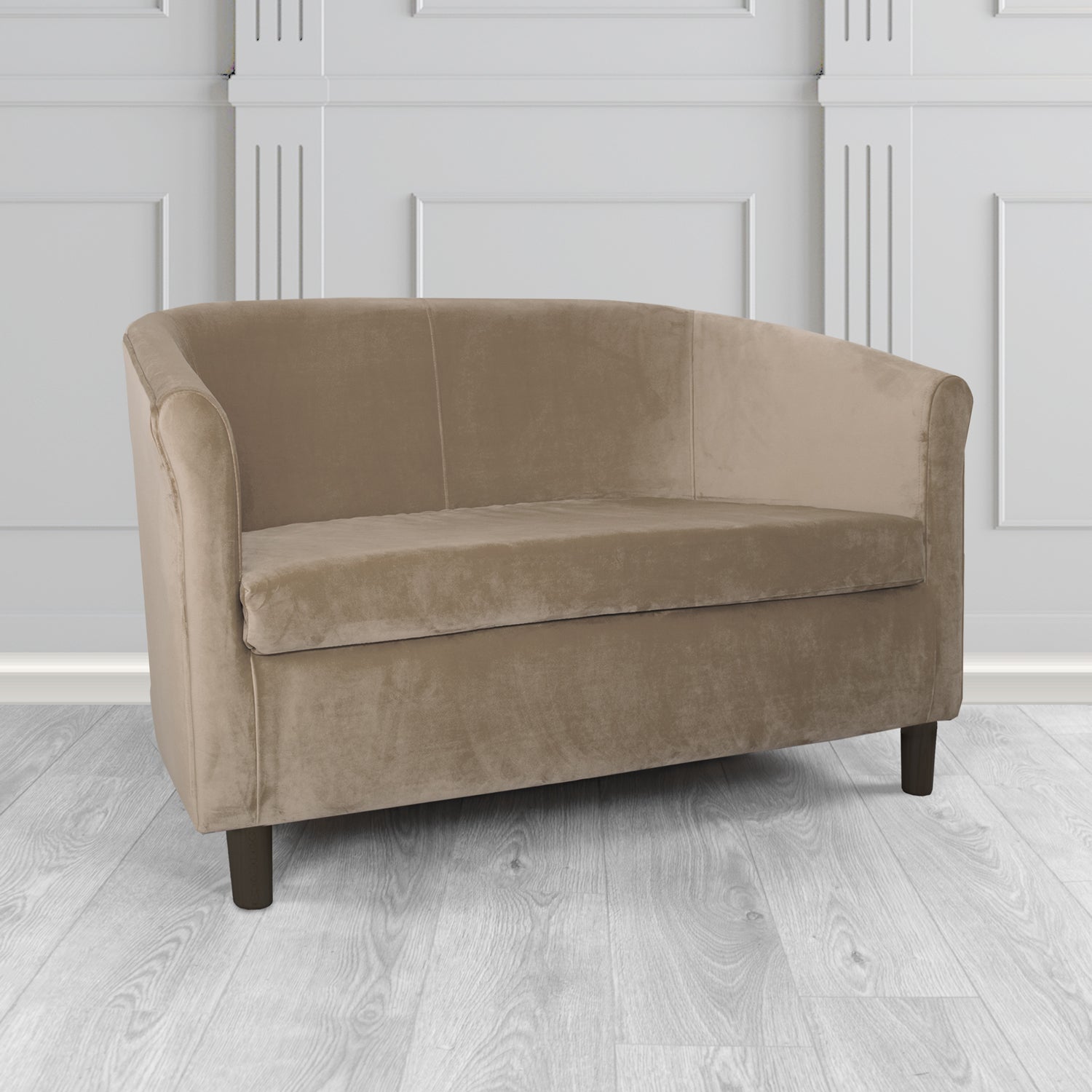 Tuscany 2 Seater Tub Sofa in Villa Nova Atil II Crib 5 Velvet Fabric