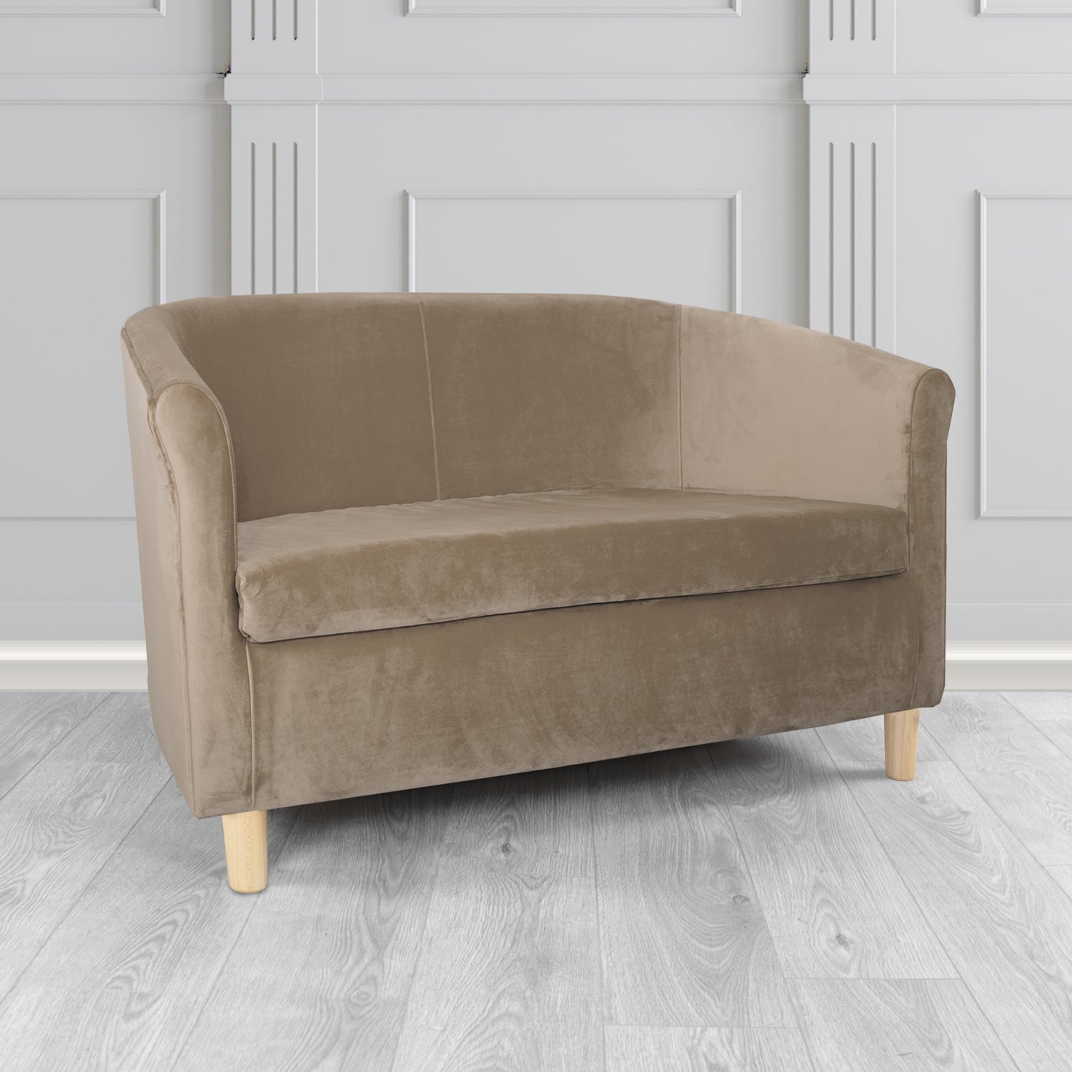 Tuscany 2 Seater Tub Sofa in Villa Nova Atil II Crib 5 Velvet Fabric