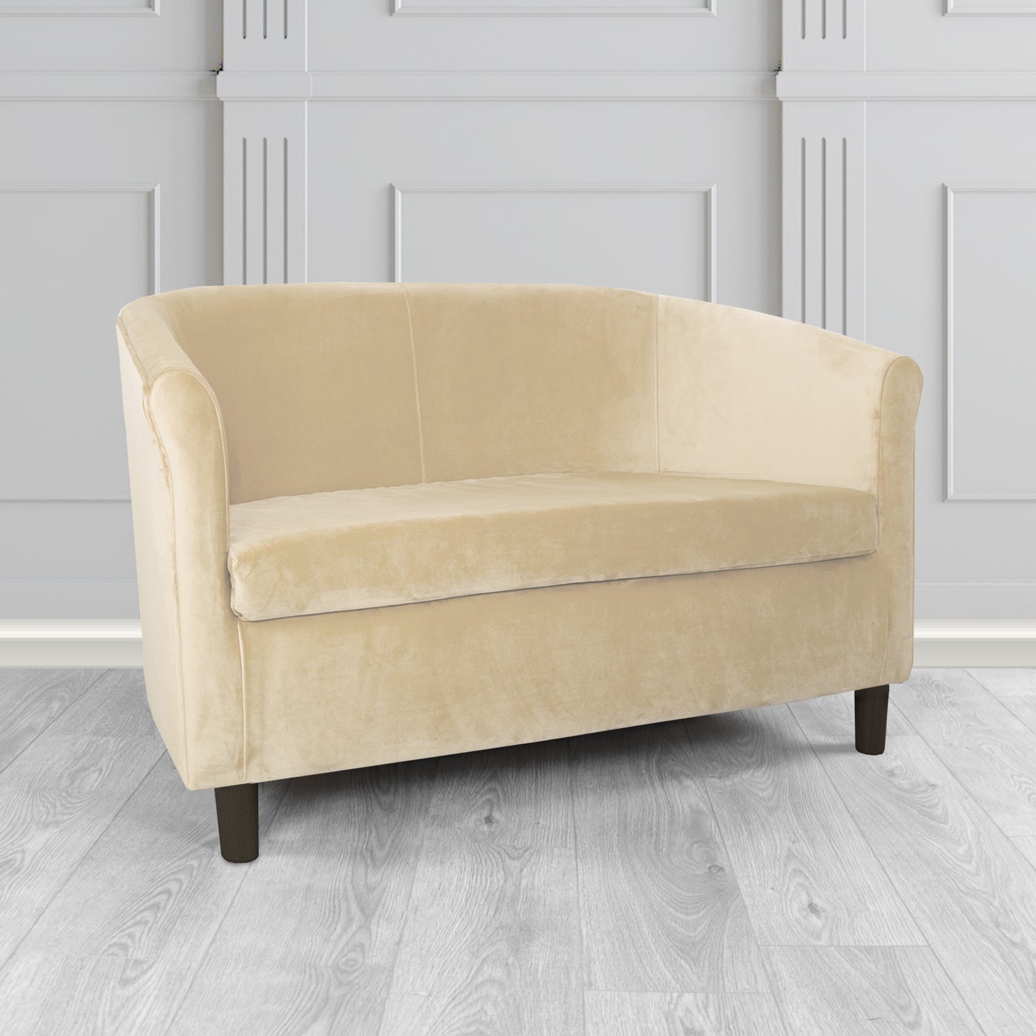 Tuscany 2 Seater Tub Sofa in Villa Nova Atil II Crib 5 Velvet Fabric