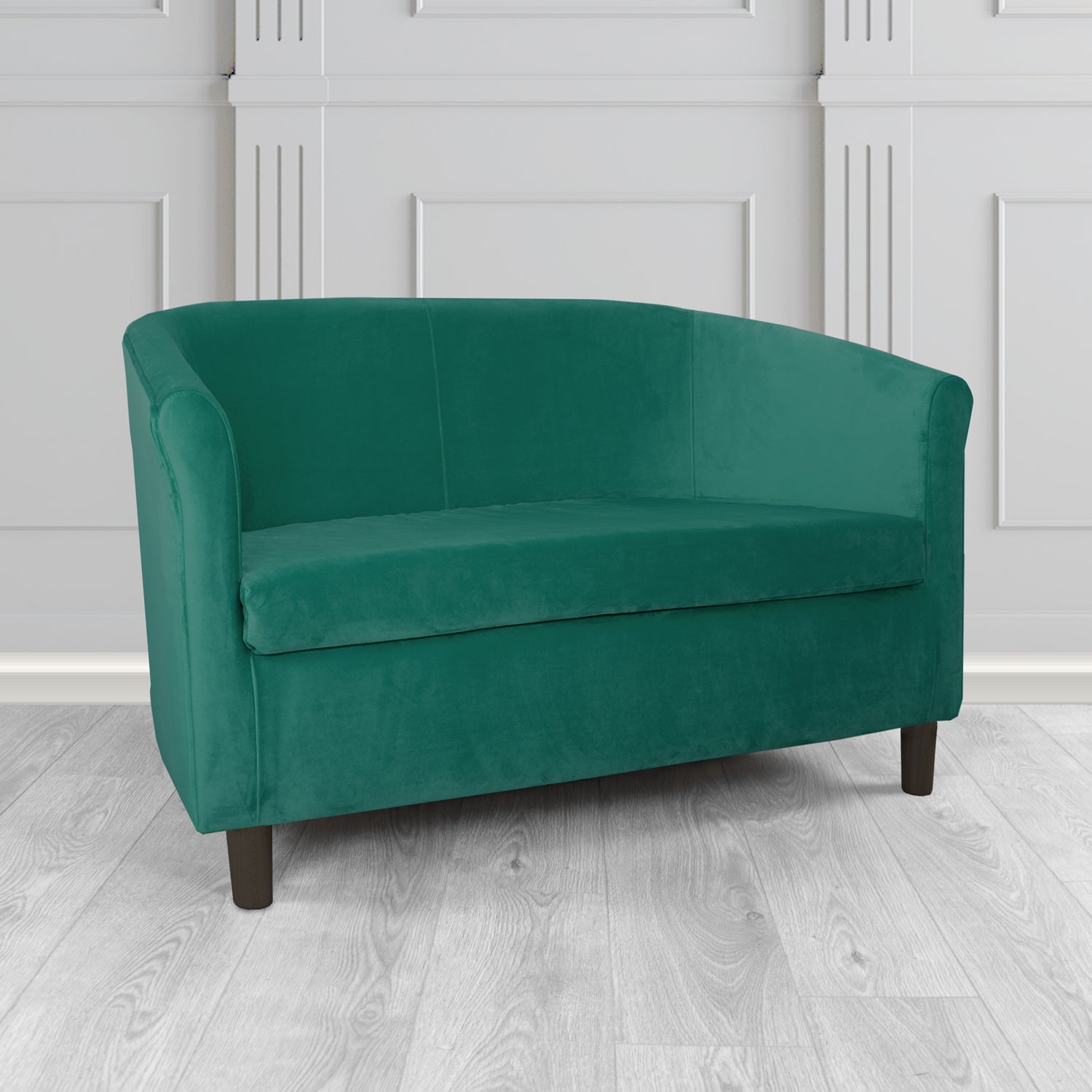 Tuscany 2 Seater Tub Sofa in Villa Nova Atil II Crib 5 Velvet Fabric