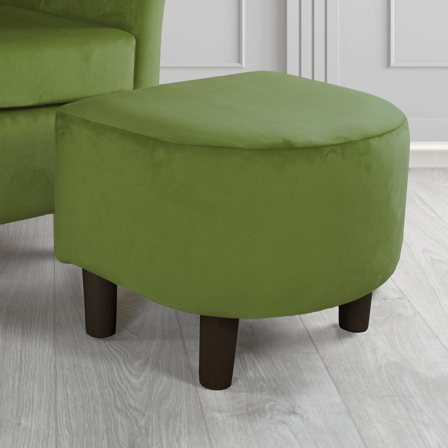 Tuscany Footstool in Sapore Crib 5 Velvet Fabric