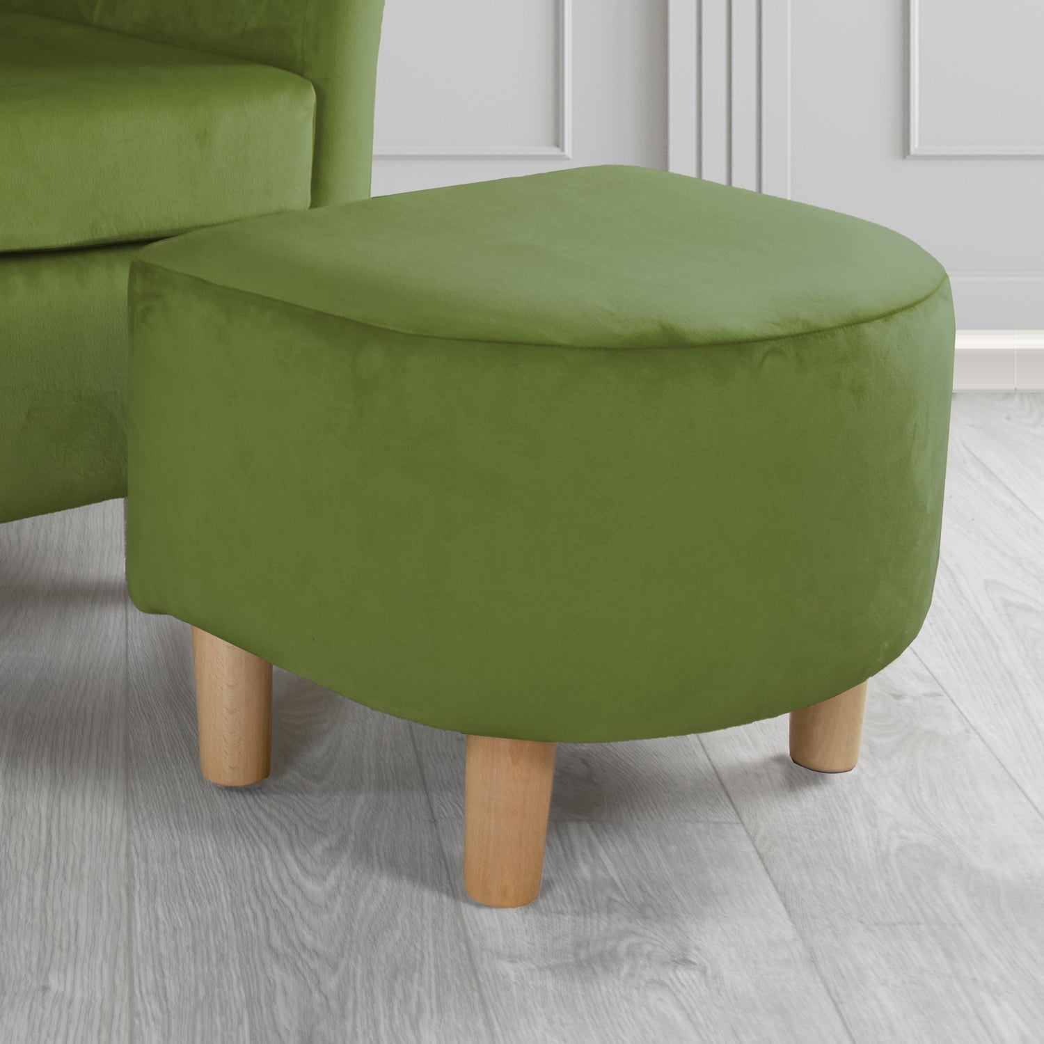 Tuscany Footstool in Sapore Crib 5 Velvet Fabric