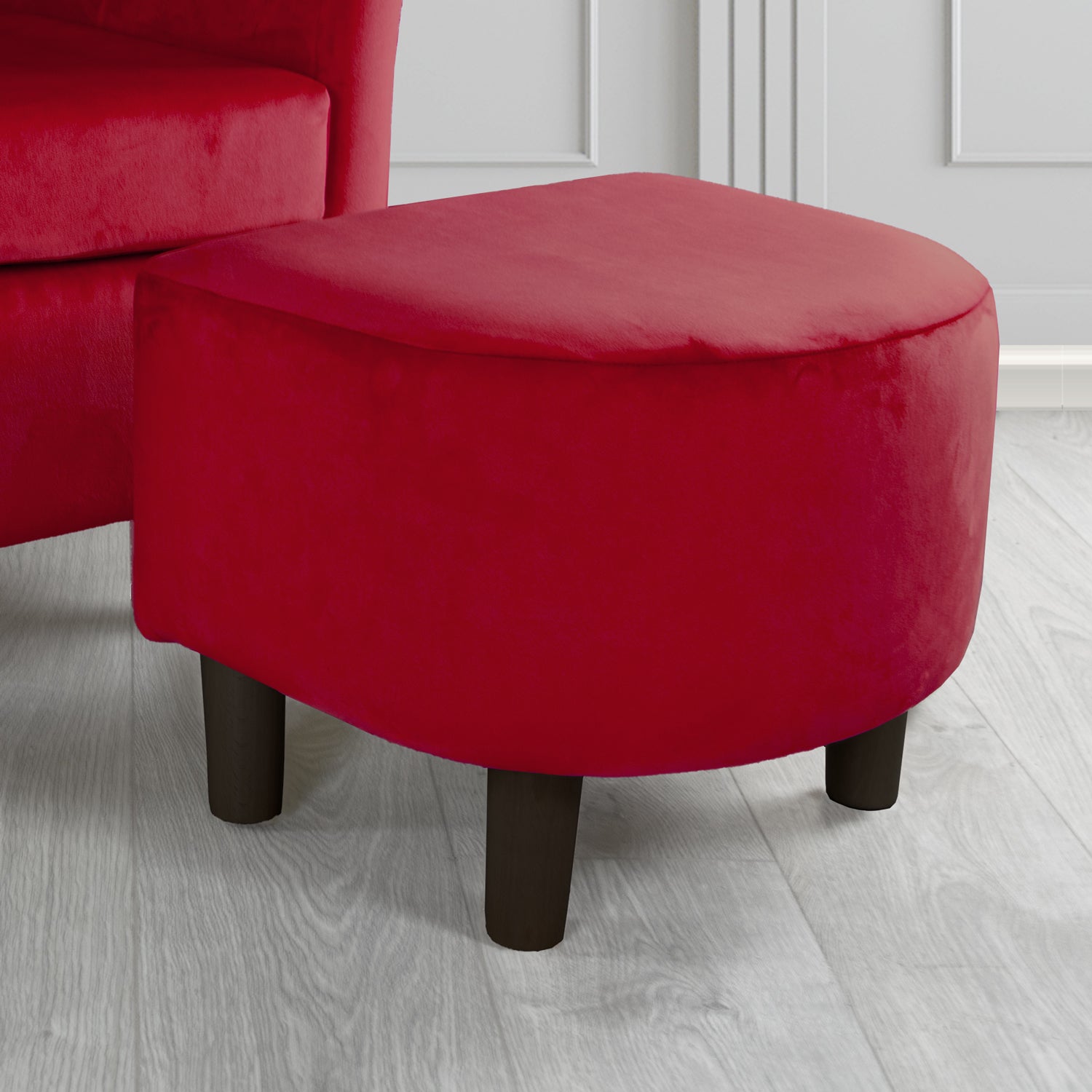 Tuscany Footstool in Sapore Crib 5 Velvet Fabric