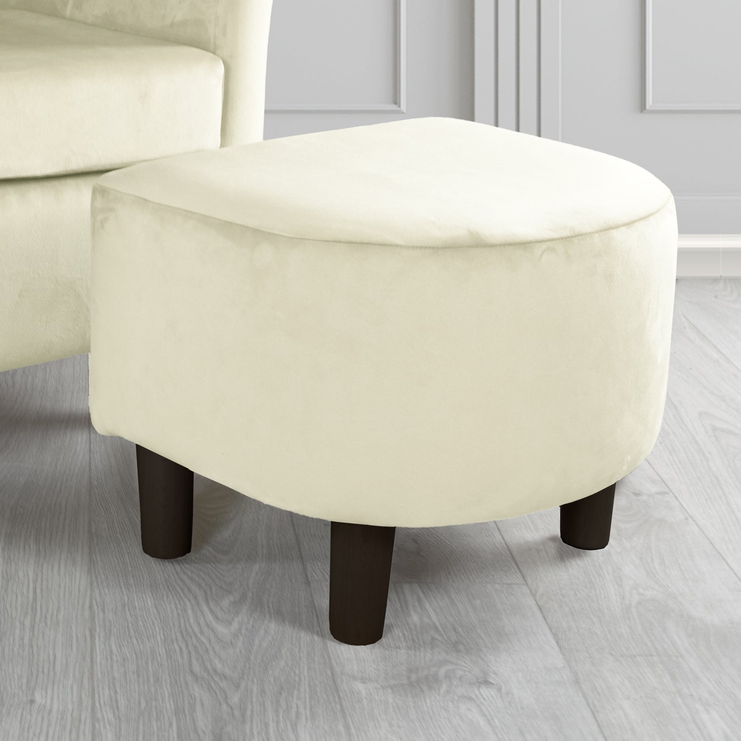 Tuscany Footstool in Sapore Crib 5 Velvet Fabric