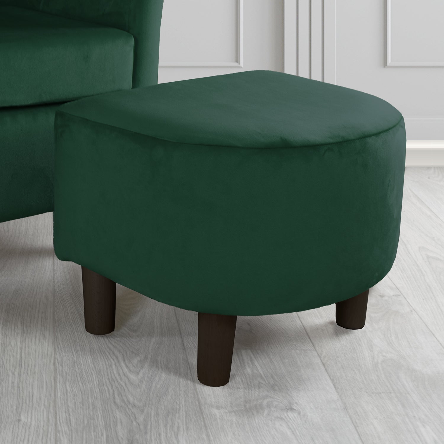 Tuscany Footstool in Sapore Crib 5 Velvet Fabric