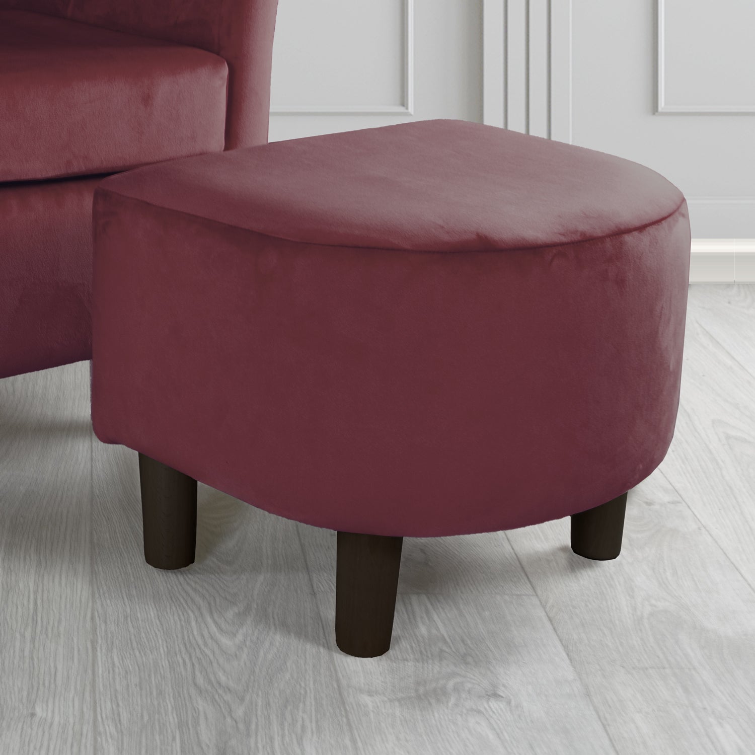 Tuscany Footstool in Sapore Crib 5 Velvet Fabric