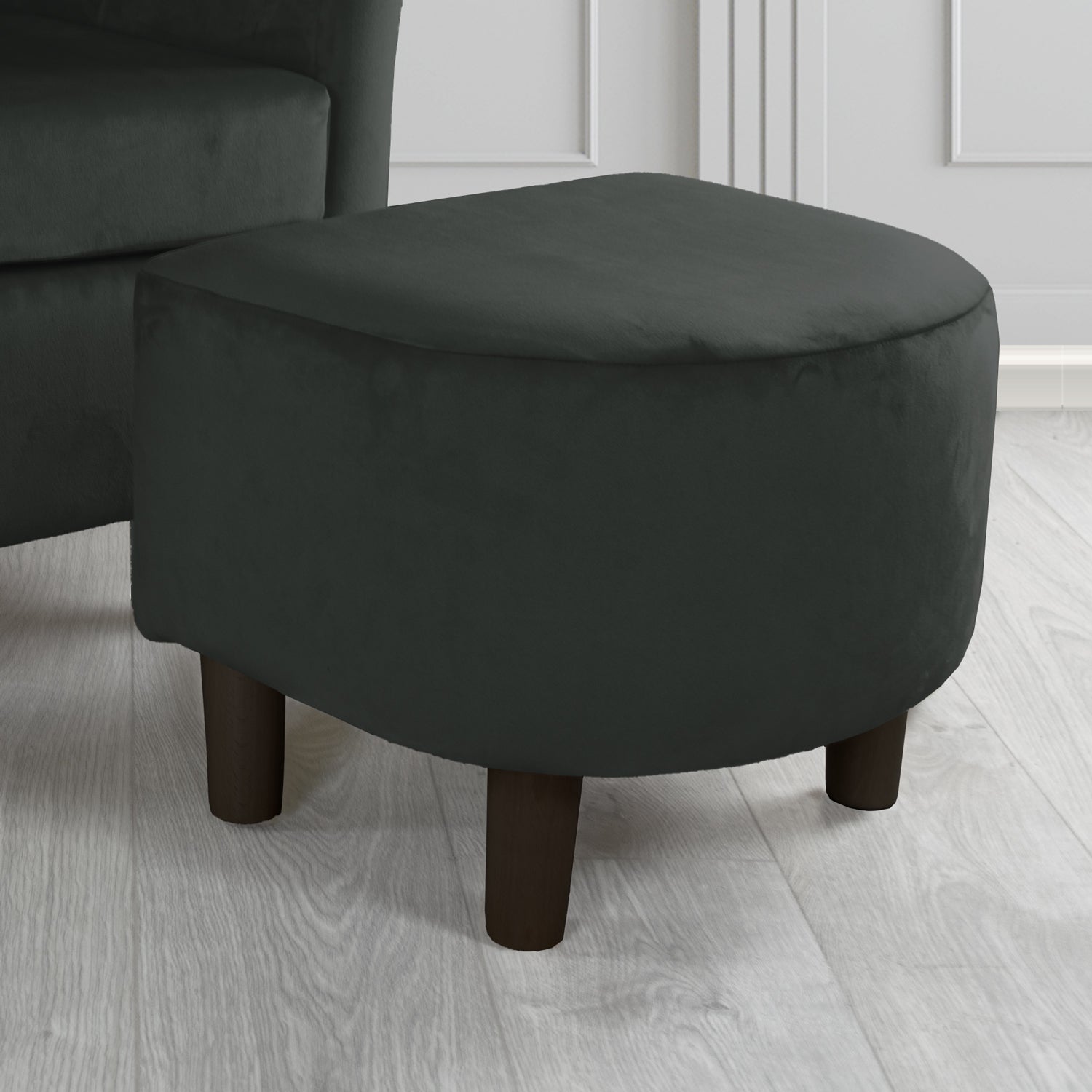 Tuscany Footstool in Sapore Crib 5 Velvet Fabric