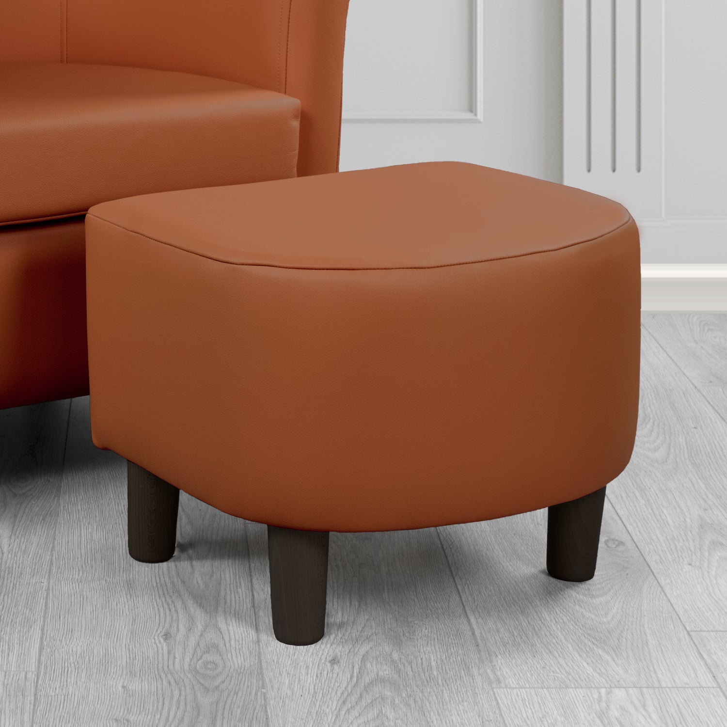 Tuscany Footstool in Shelly Crib 5 Genuine Leather