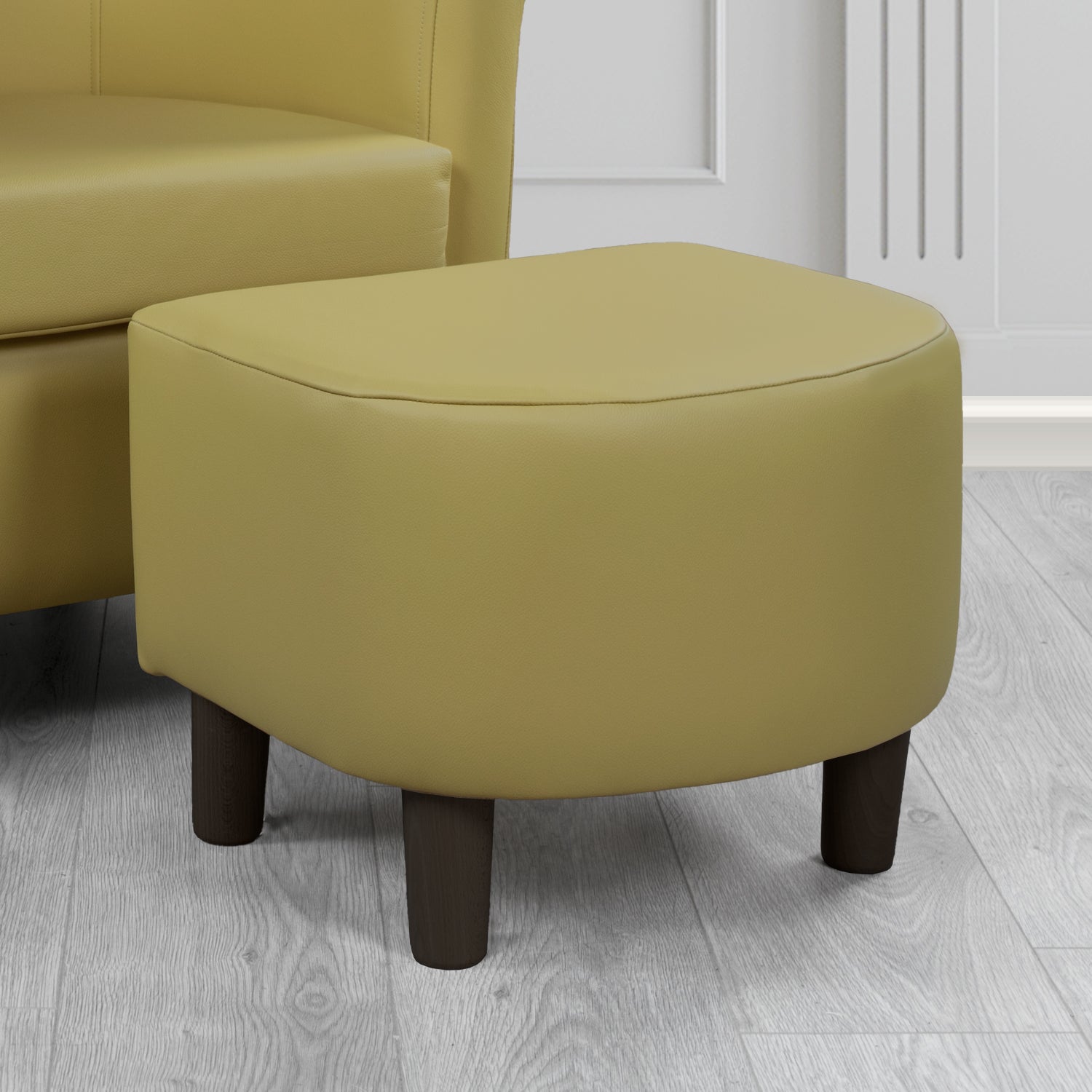 Tuscany Footstool in Shelly Crib 5 Genuine Leather