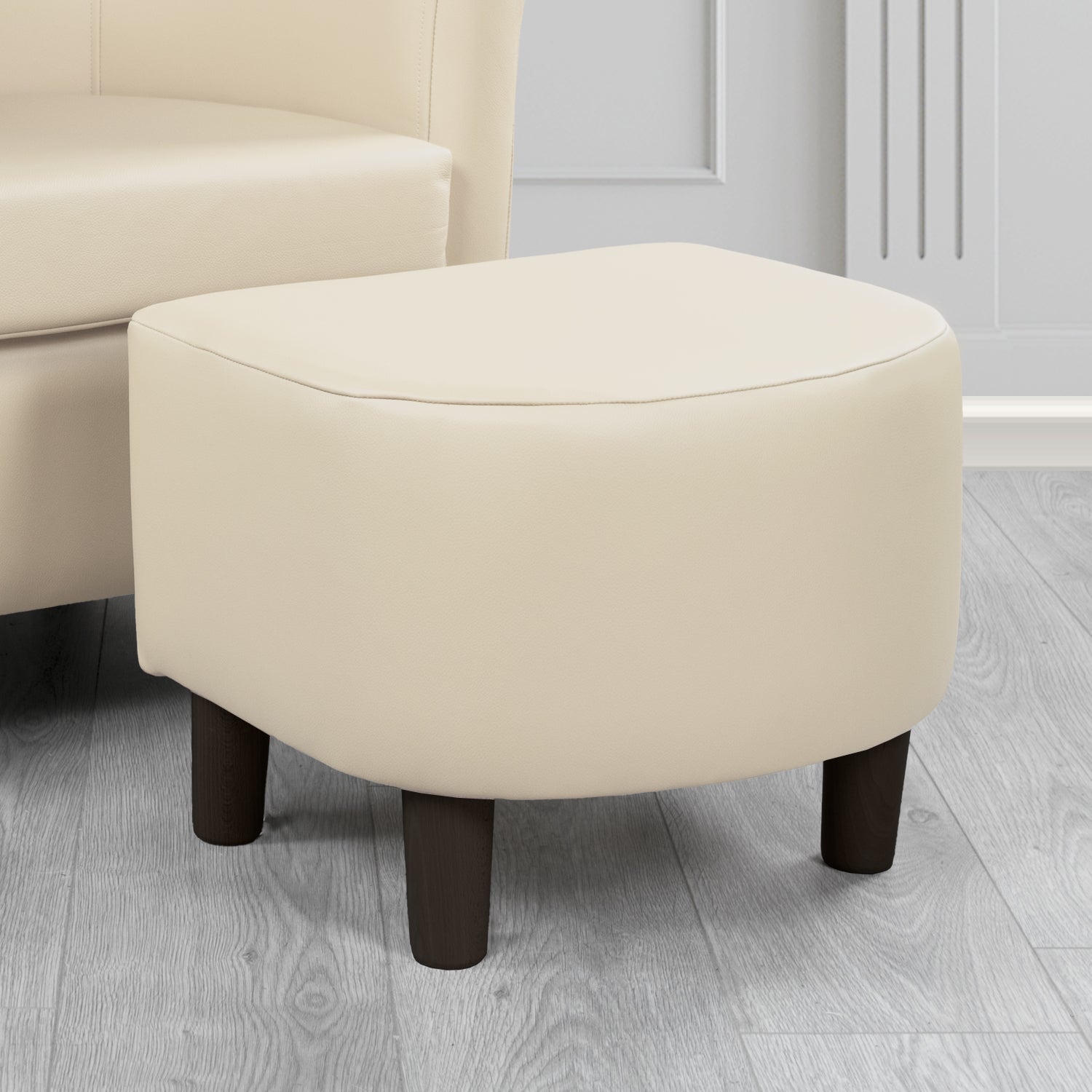 Tuscany Footstool in Shelly Crib 5 Genuine Leather