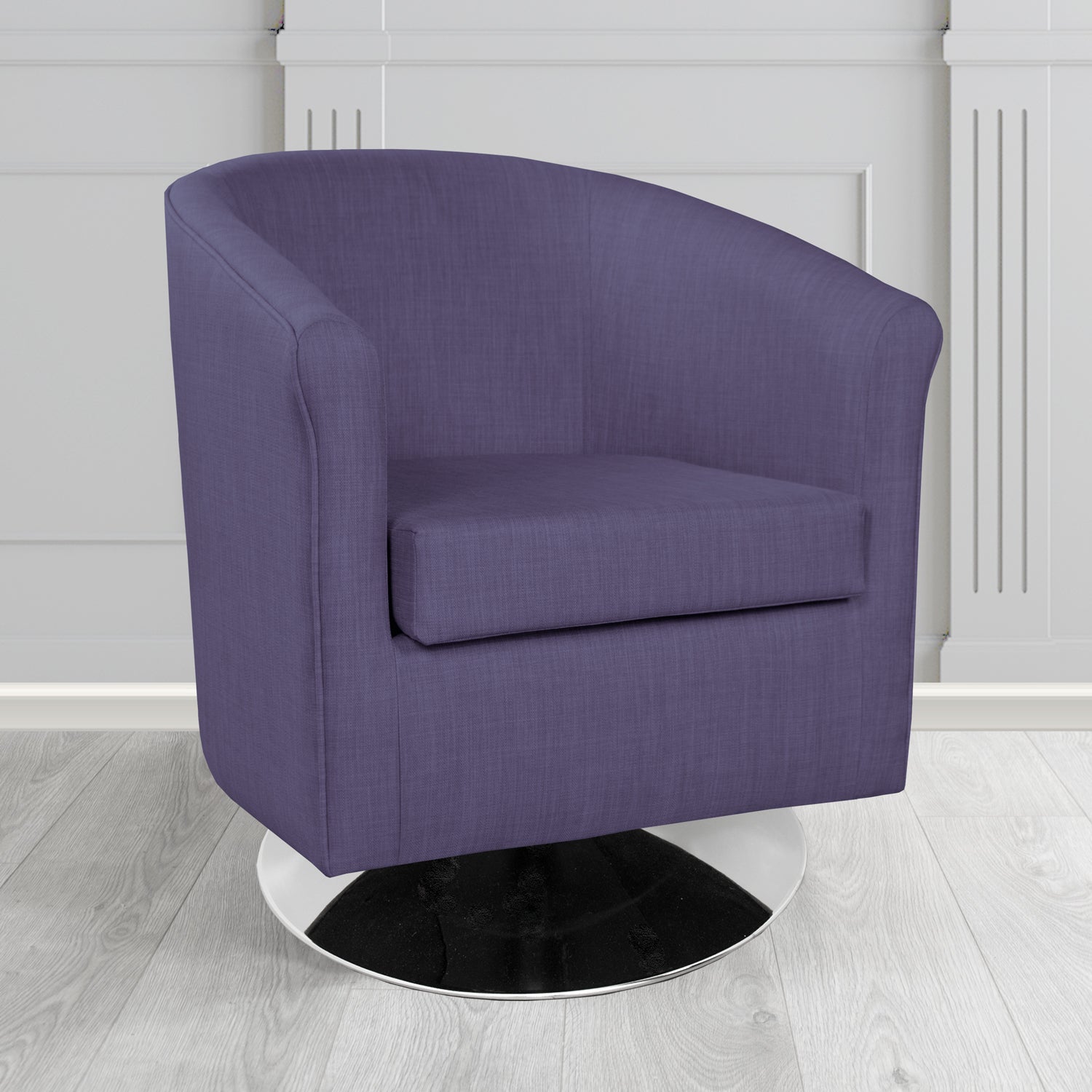 Tuscany Swivel Tub Chair in Charles Plain Linen Fabric