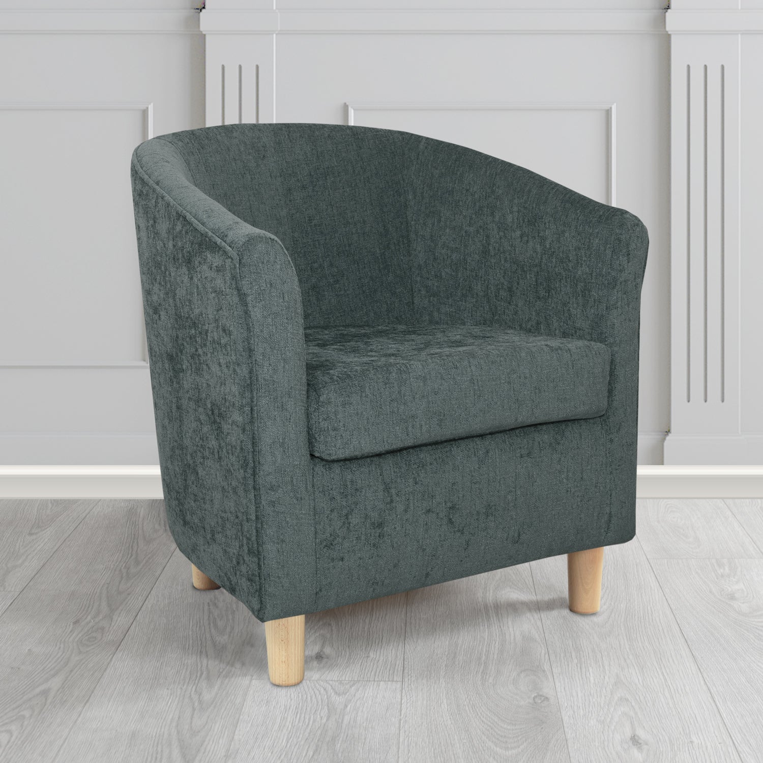 Tuscany Tub Chair in Como Crib 5 Plain Chenille Fabric