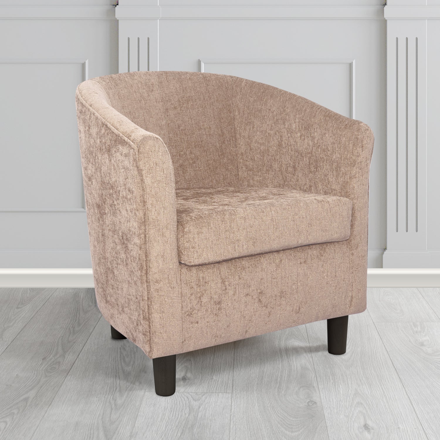 Tuscany Tub Chair in Como Crib 5 Plain Chenille Fabric