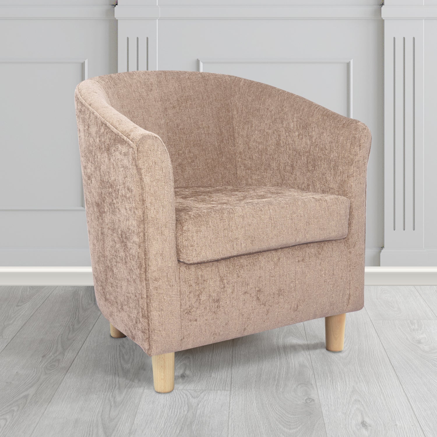 Tuscany Tub Chair in Como Crib 5 Plain Chenille Fabric