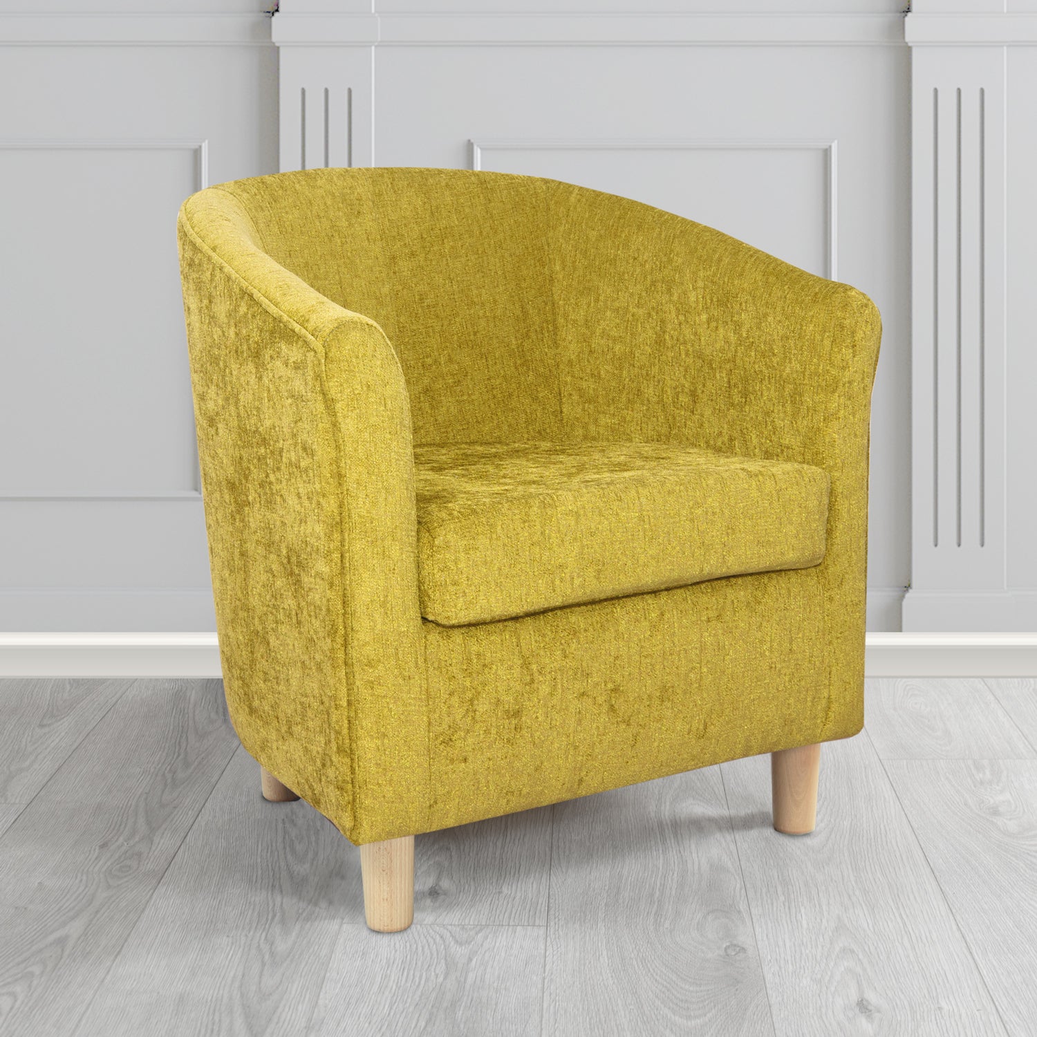 Tuscany Tub Chair in Como Crib 5 Plain Chenille Fabric