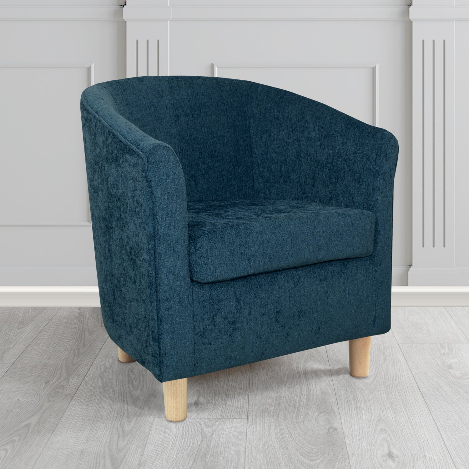 Tuscany Tub Chair in Como Crib 5 Plain Chenille Fabric