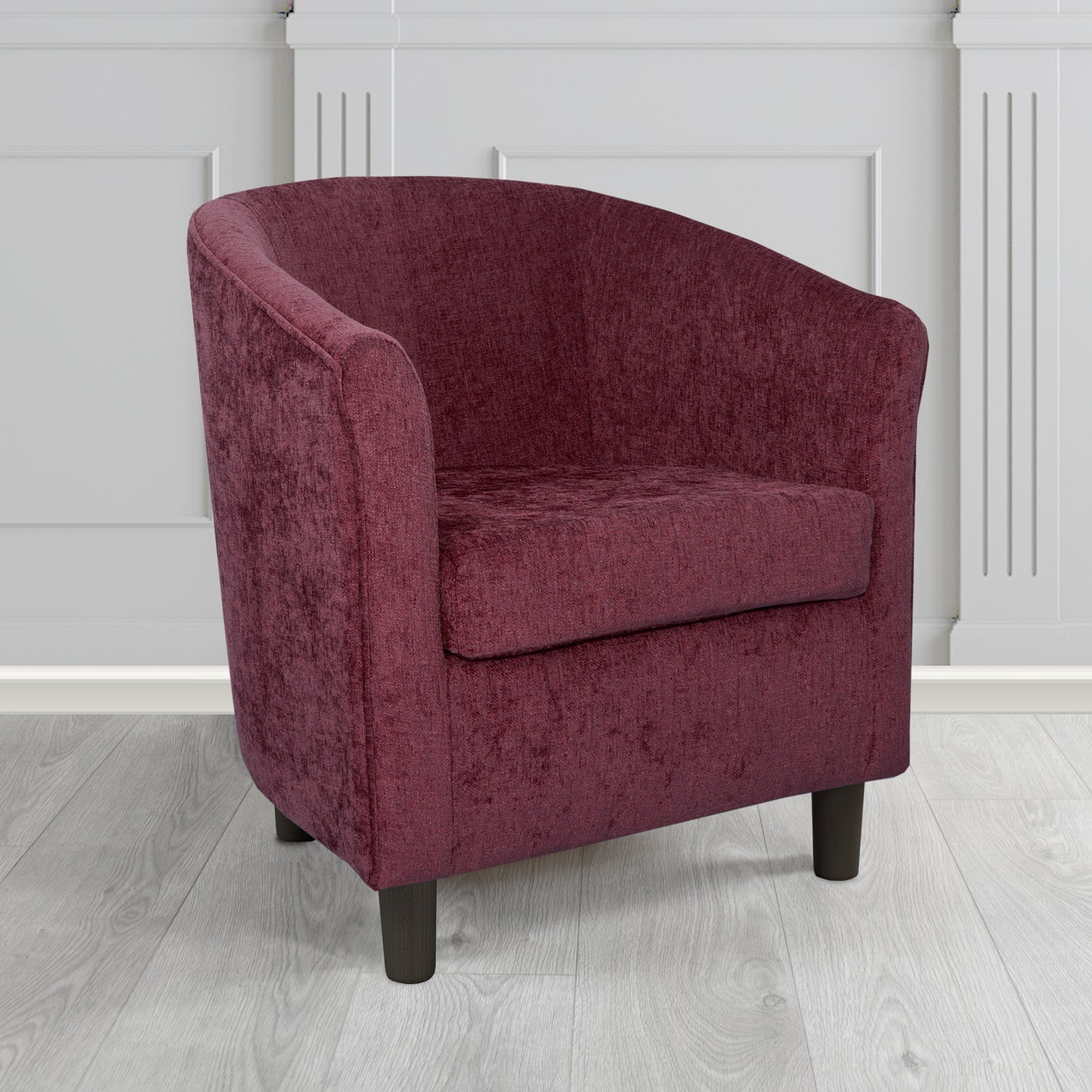 Tuscany Tub Chair in Como Crib 5 Plain Chenille Fabric